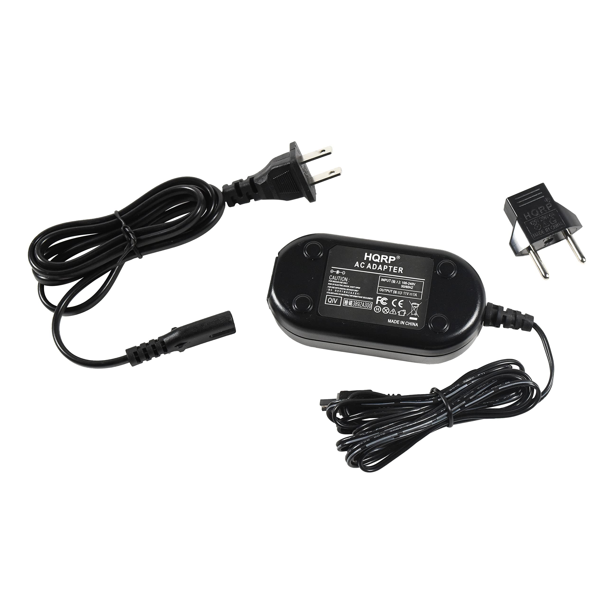 Replacement AC Adapter/Charger Compatible with JVC GR-D270U / GRD270U Camcorder with USA Cord & Euro Plug Adapter