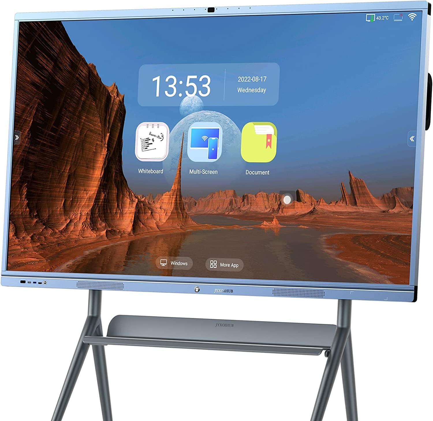 Interactive Whiteboard Collaboration Hub,JYXOIHUB 65'' 4K UHD Smart Board,Digital Electronic Whiteboard Built in Dual System and 20MP Camera for Classroom and Business (Wall Mount Included)