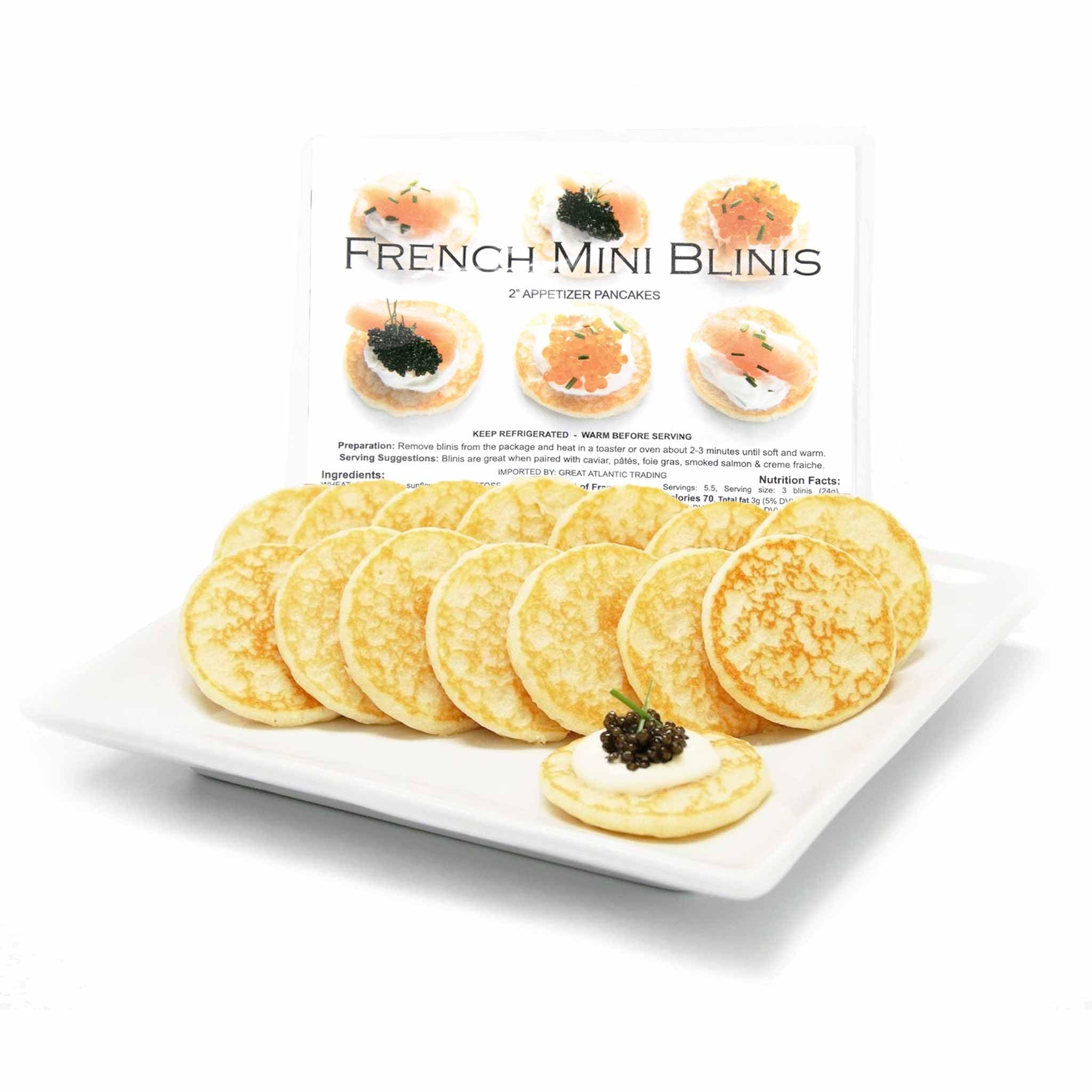 French Mini Blinis - Small Pancakes for Specialty Foods - 2 inch (pack of 16 (4.76 ounce))