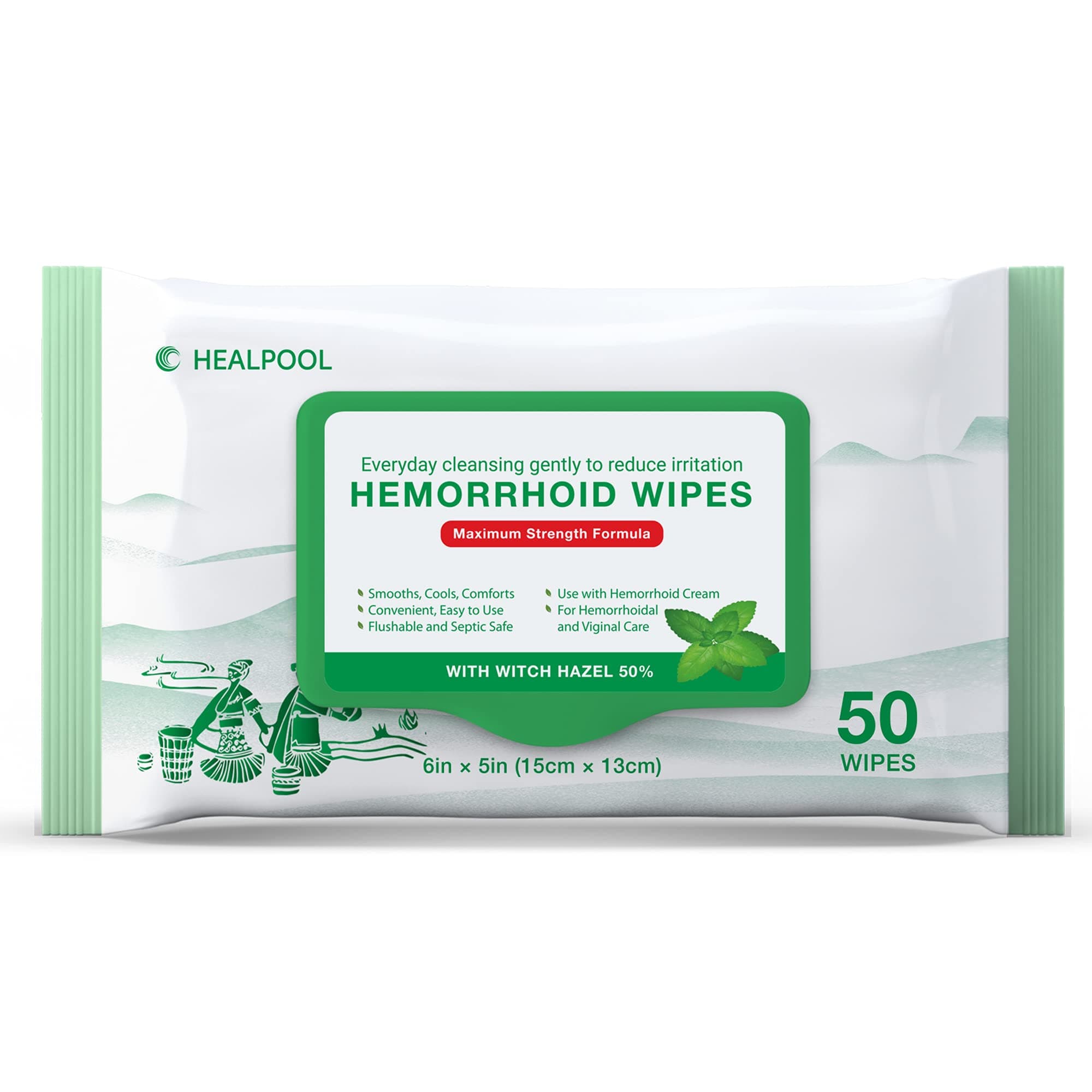 Hemorrhoid Wipes, Hemorrhoid Treatment, Maximum Strength Relief & Flushable