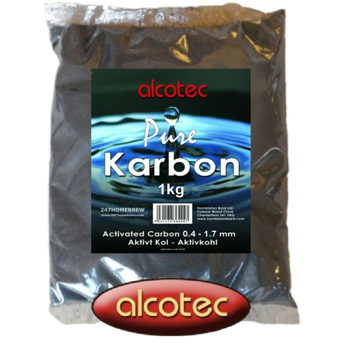 AlcotecPure Karbon Activated Carbon 1kg for Purify Spirit, Water & Distilling
