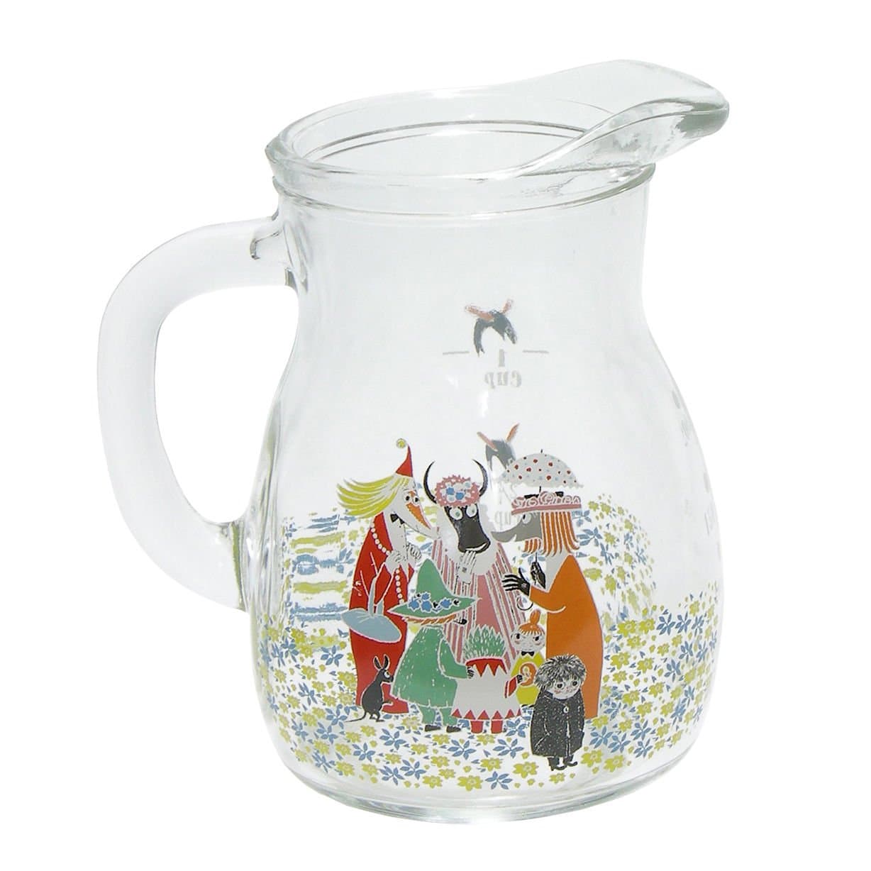 Moomin Valley Who Will Comfort Toffle 0.50 Liters Glass Pitcher