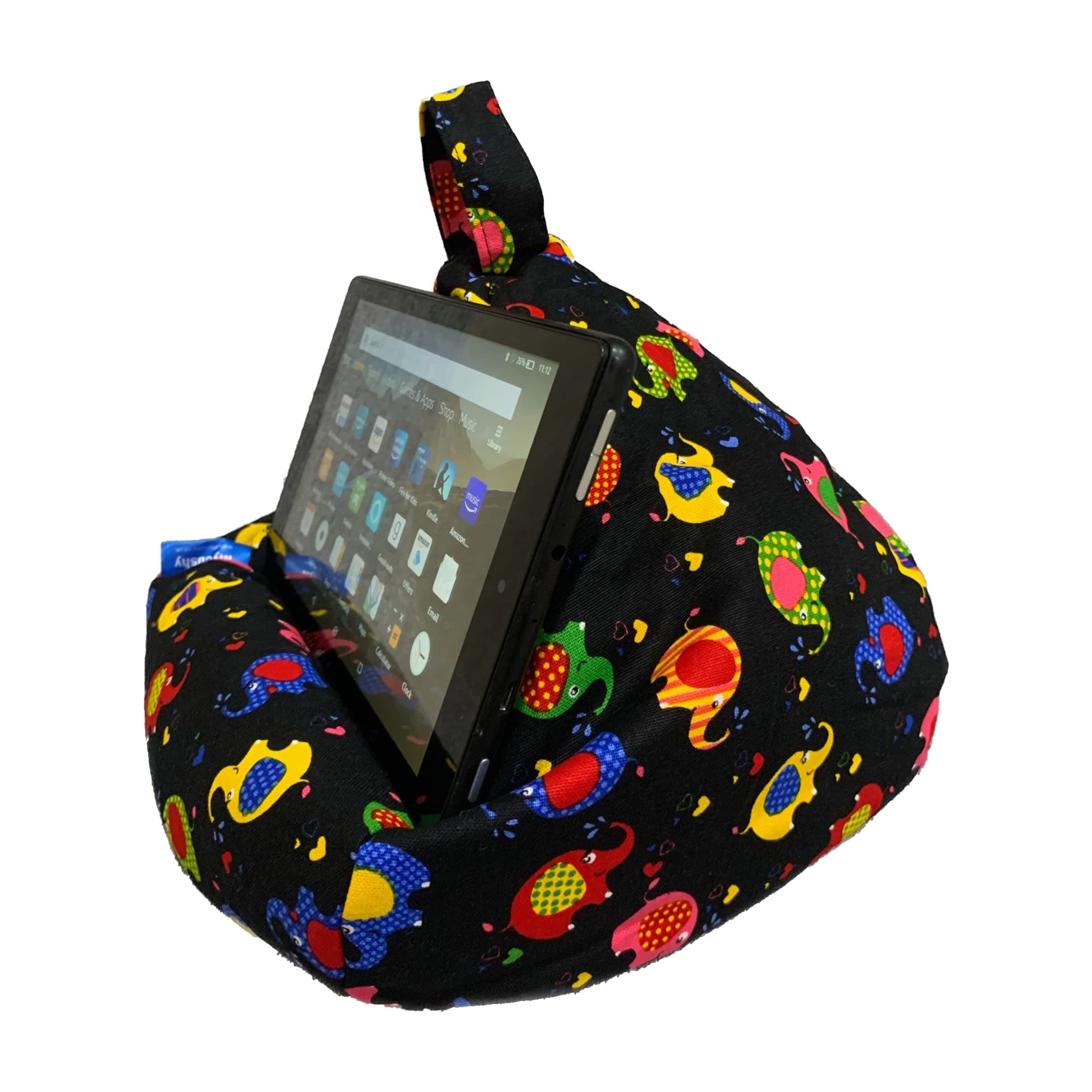 Tablet Pillow Holder Elephants Black Tablets Phones eReaders Books Universal Lightweight Washable