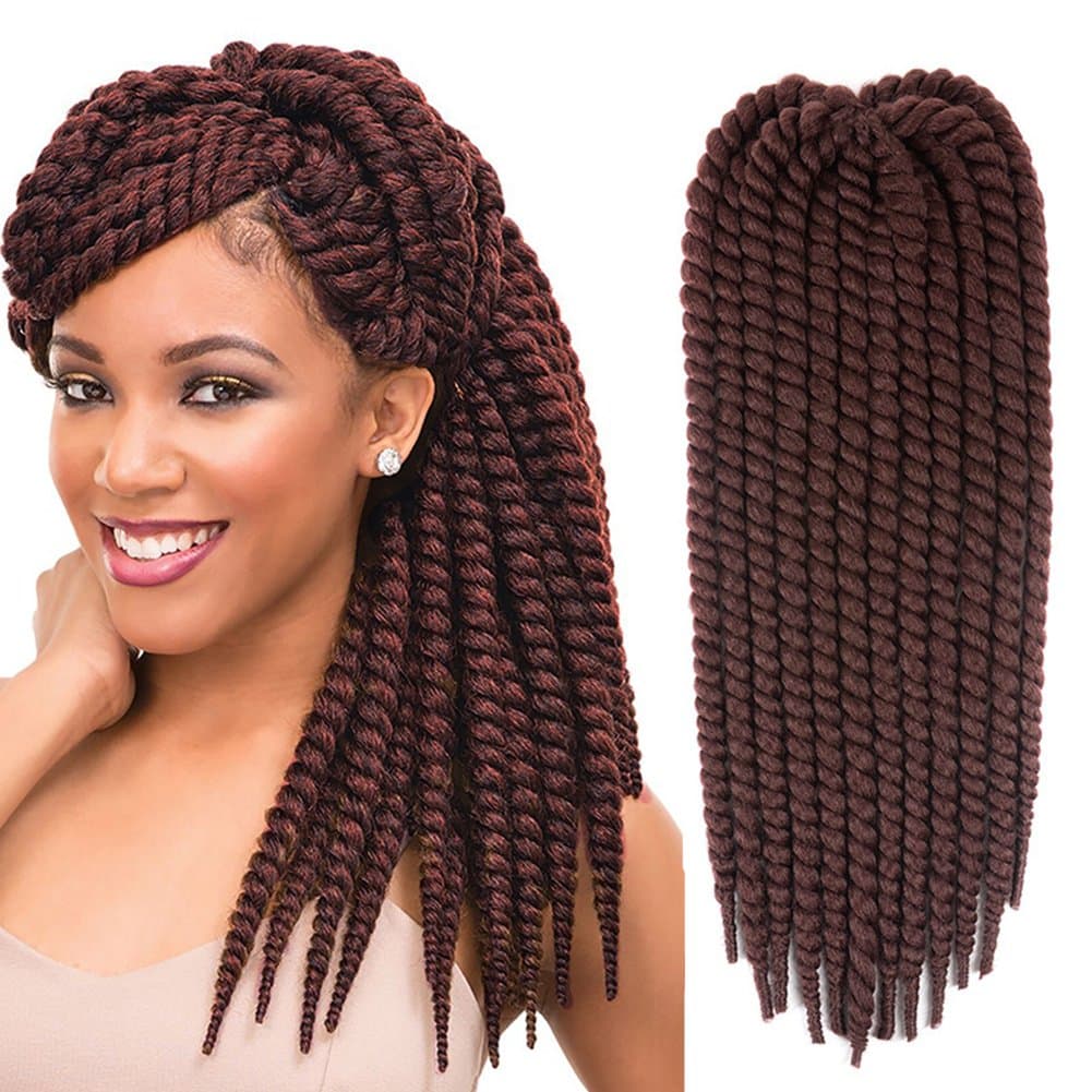 Havana Twist Braided Crochet Hair Jumbo Braid Twist Hair For Havana Mambo Style 3 Packs #33