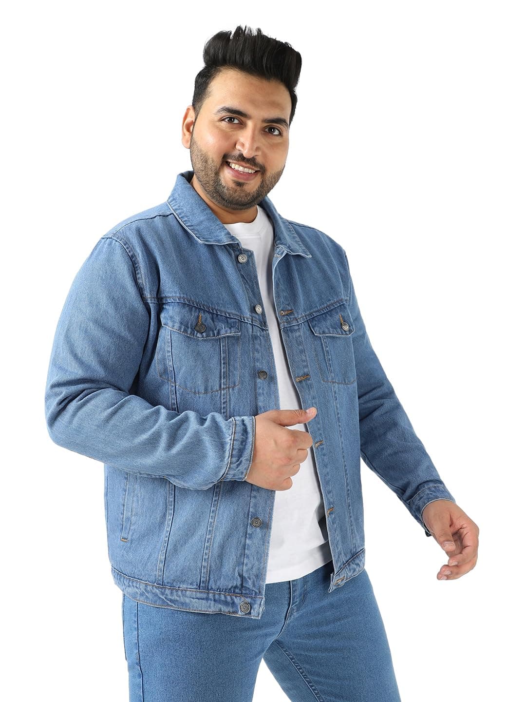 Urbano Plus Men plusjaktp Denim Jacket (pack of 1)