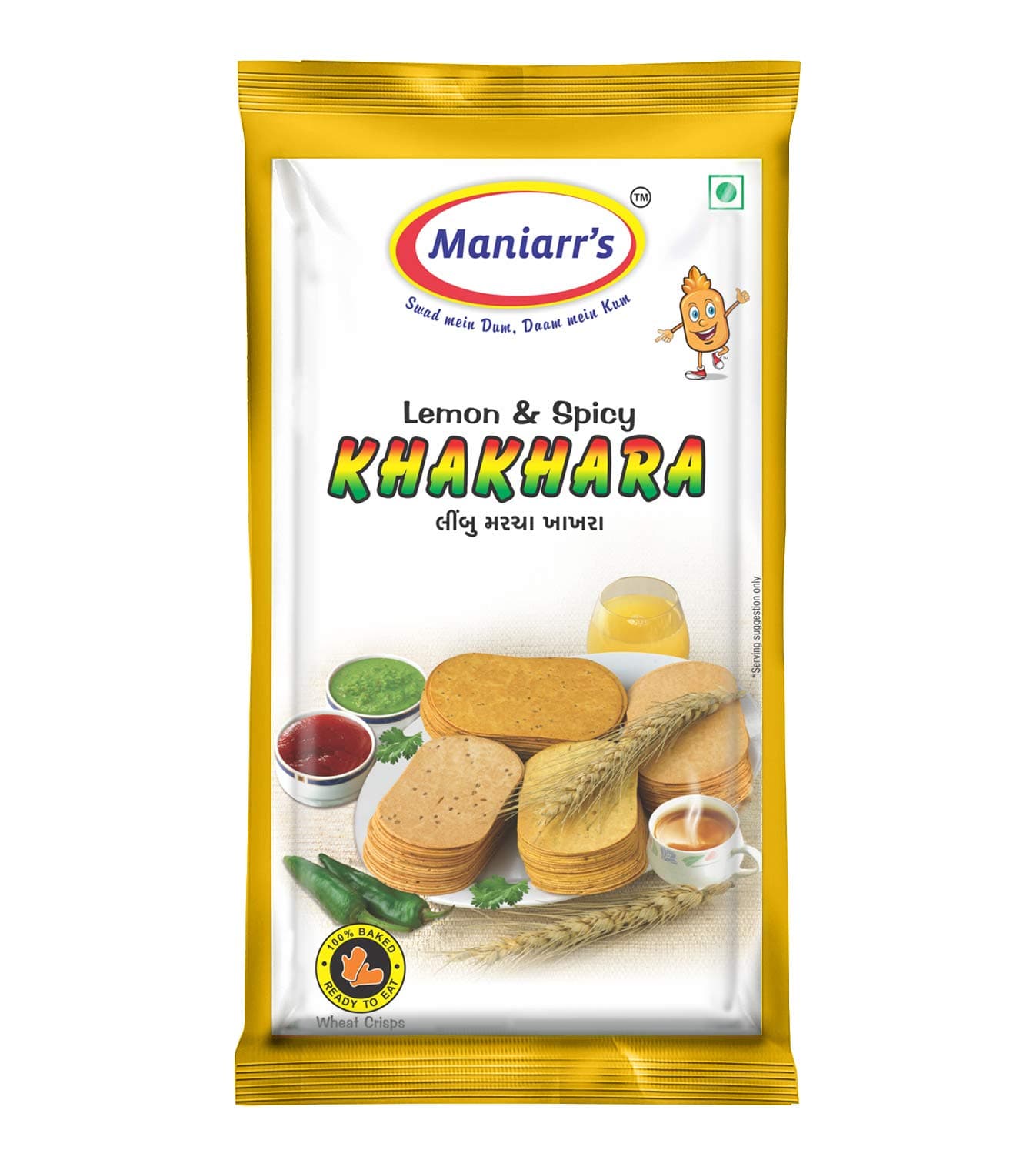 Maniarrs Lemon & Spicy Khakhra (16 Packs)