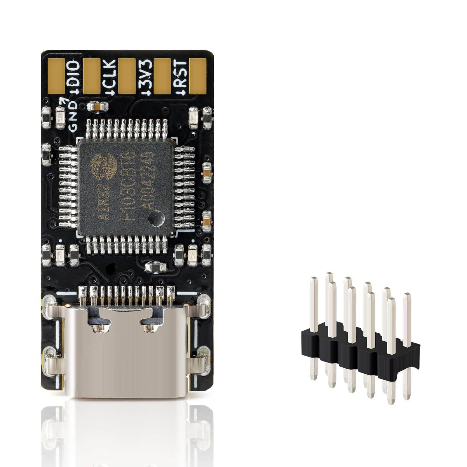 Mini USB C DAPLink Emulator for ARM Cortex HICs, ST-Link/V2 (STM32F103CB) and J-Link OB (Atmel SAM3U) Replacement Programmer and Debugger with 216MHz Frequency, 96KB RAM, U-Disk Drag-and-Drop