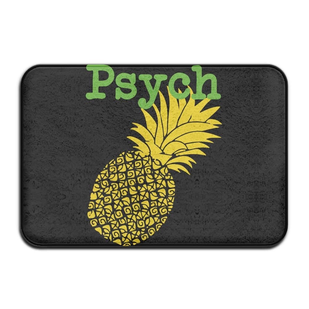 Psych Pineapple Non-slip Outside/Inside Door Mat Rug For Health And Wellness Offices Bathroom Doormat 23.6"x 15.7"