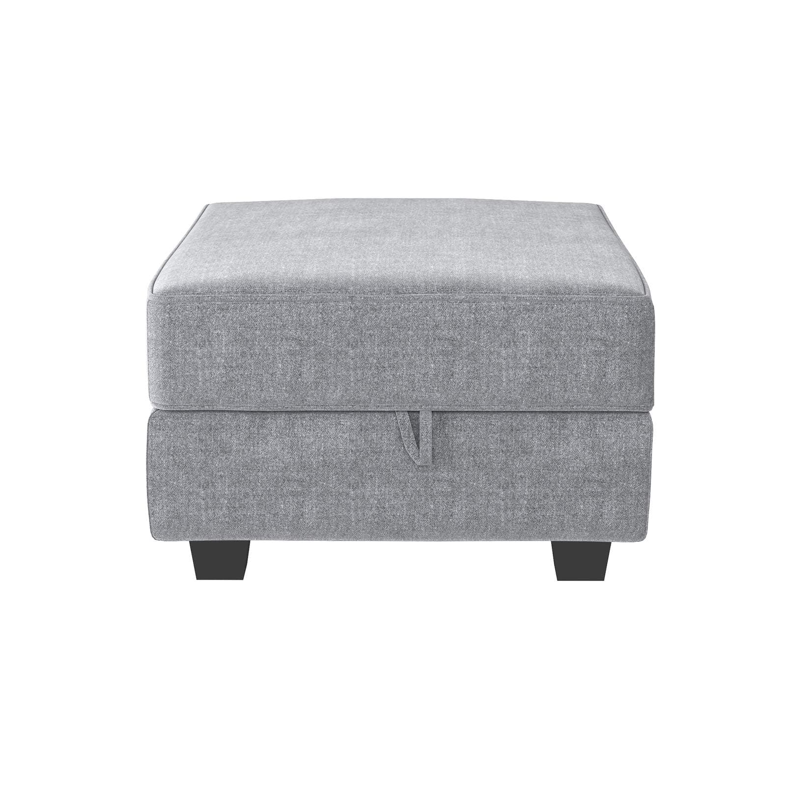 HONBAY Square Ottoman Module for Modular Sofa Couch, Square Ottoman with Storage for Sectional Modular Couch, Grey