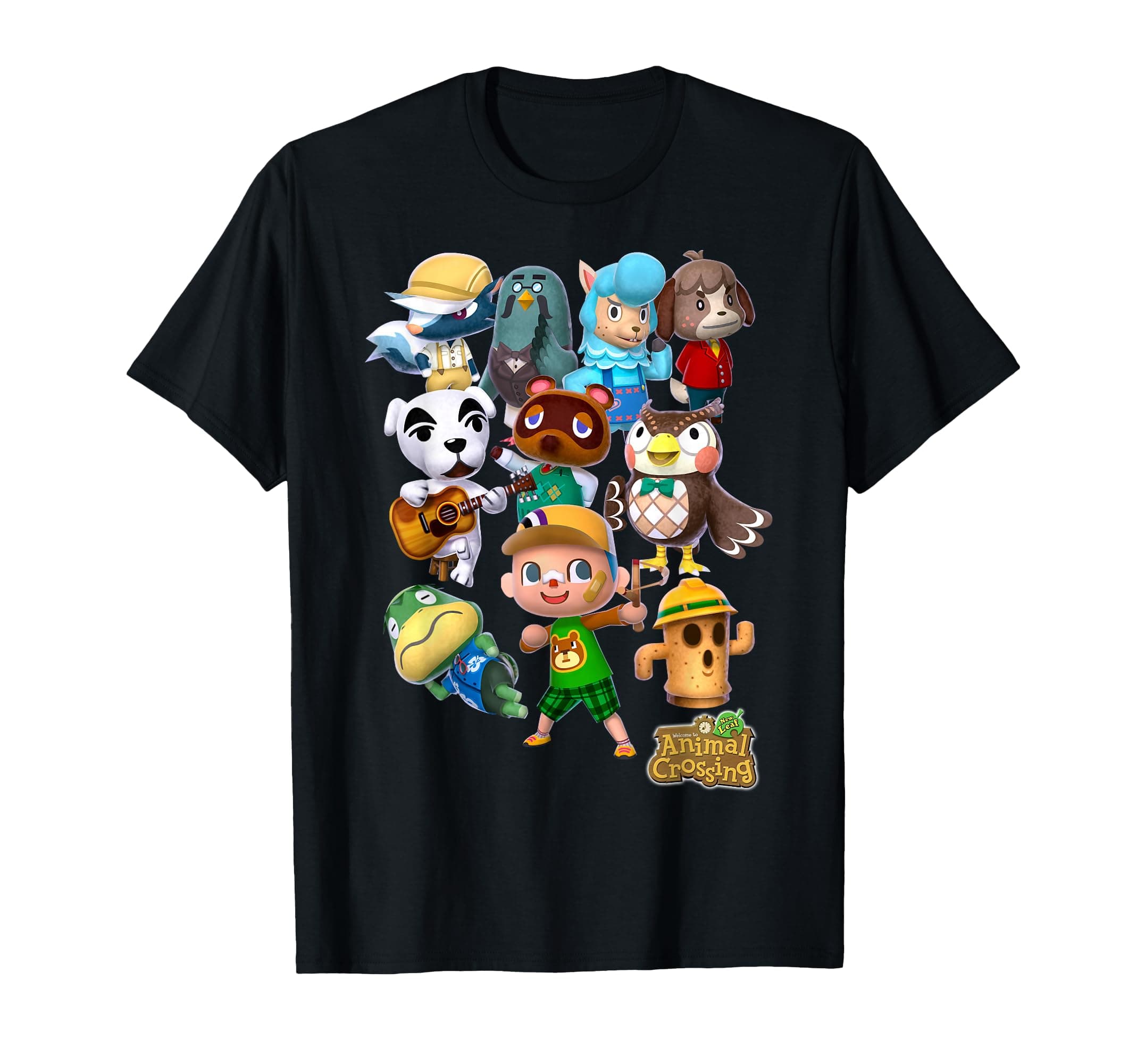 New Leaf Villager Group Shot Graphic T-Shirt T-Shirt Small