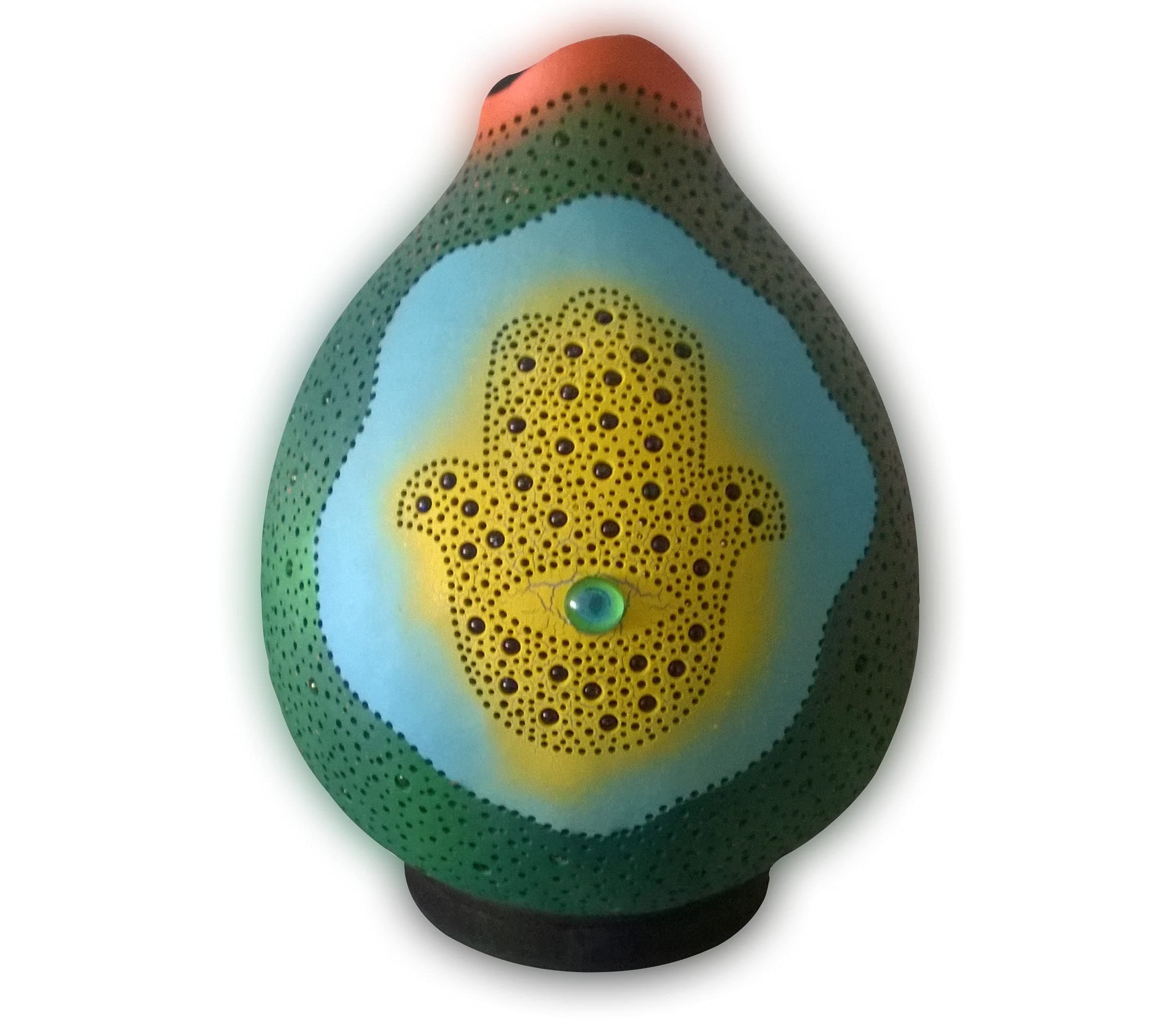 Hamsa Hand V8 | Gourd Lamp Fatima Night Light Handmade Evil Eye Unique Birthday Christmas Gift Idea Women Boho Home Decor