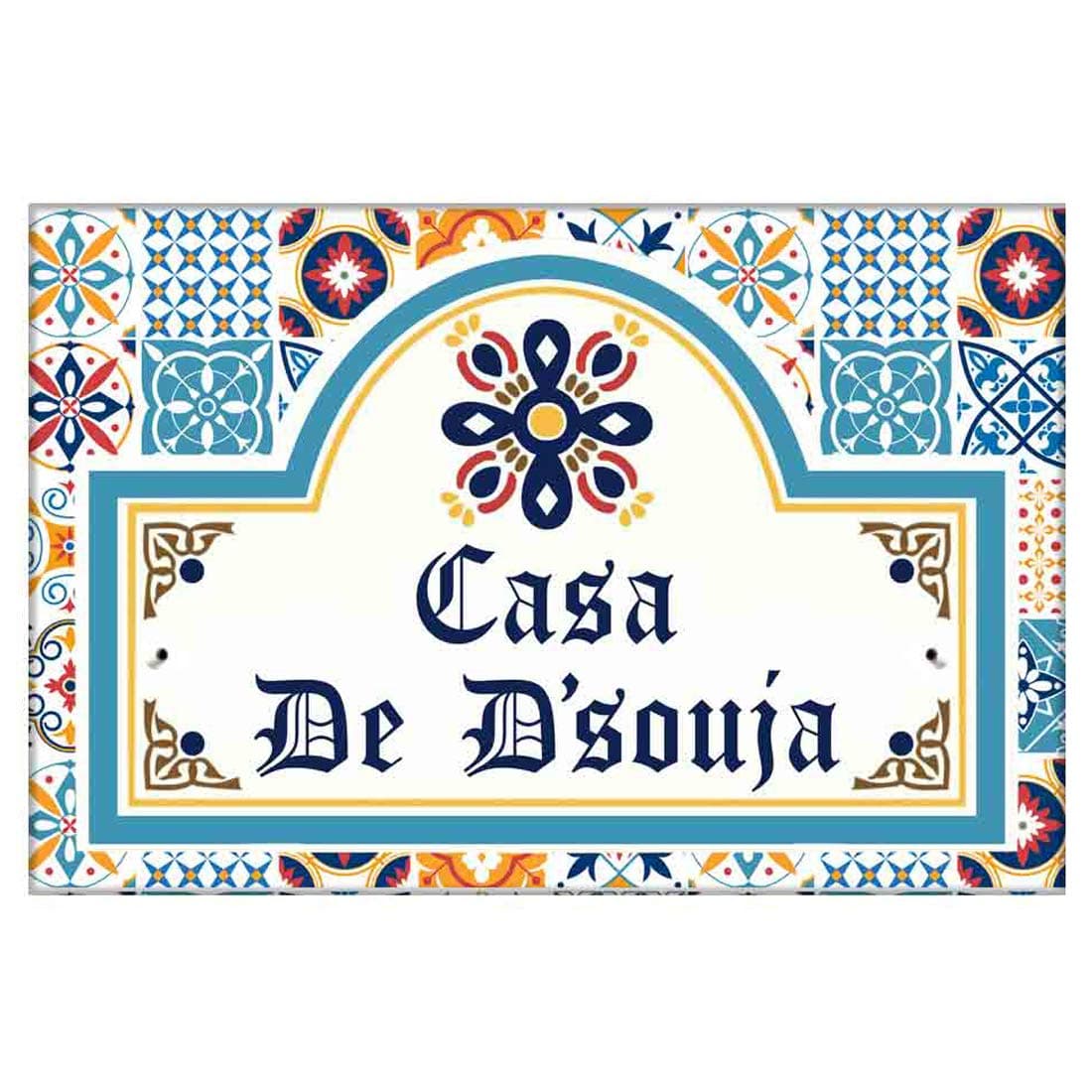 Nutcase Polycarbonate Personalized Name Plates For Home (Multicolour)