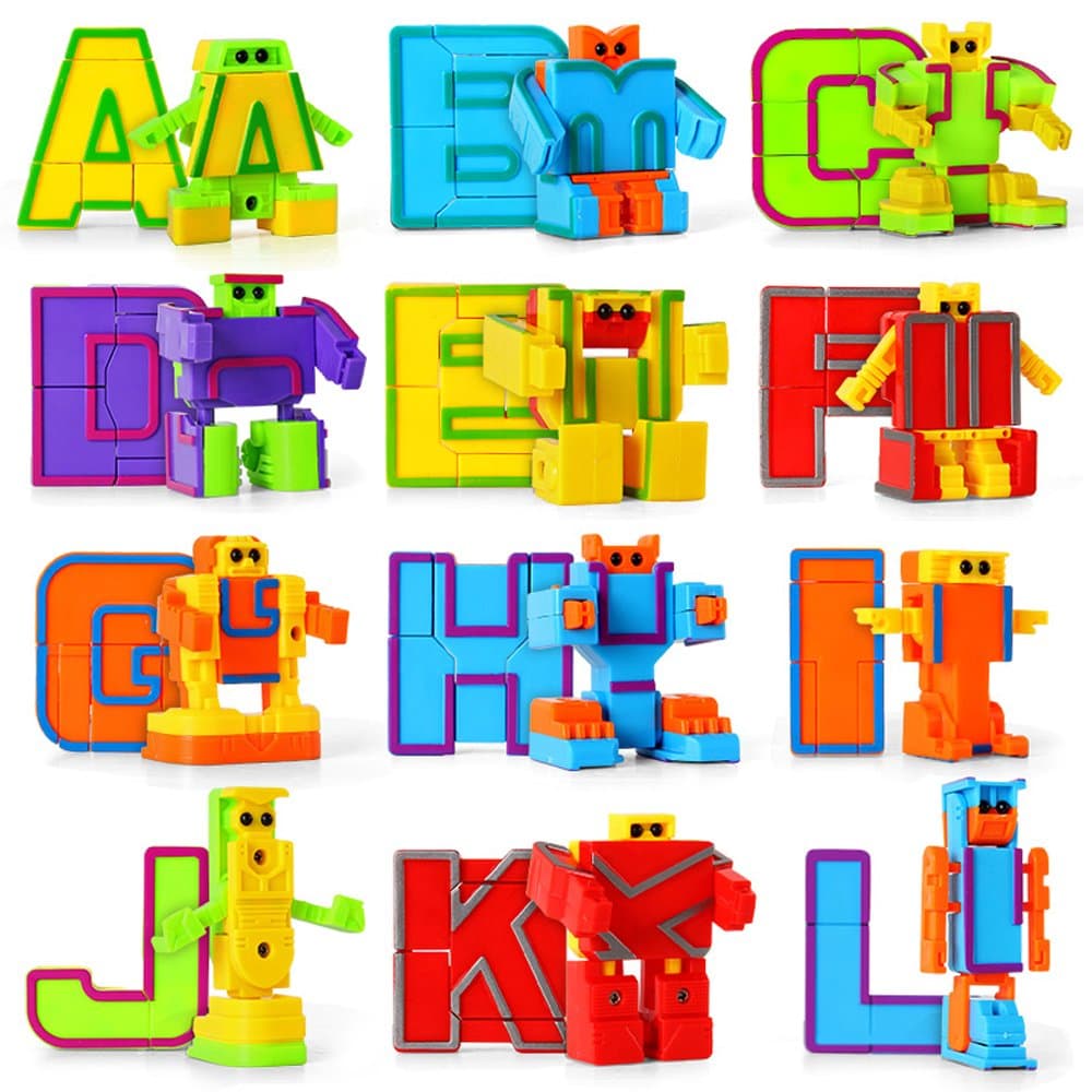 miYou Alphabet Robot Figure for Preschool Kids Educational Learning Toys 26 Pieces