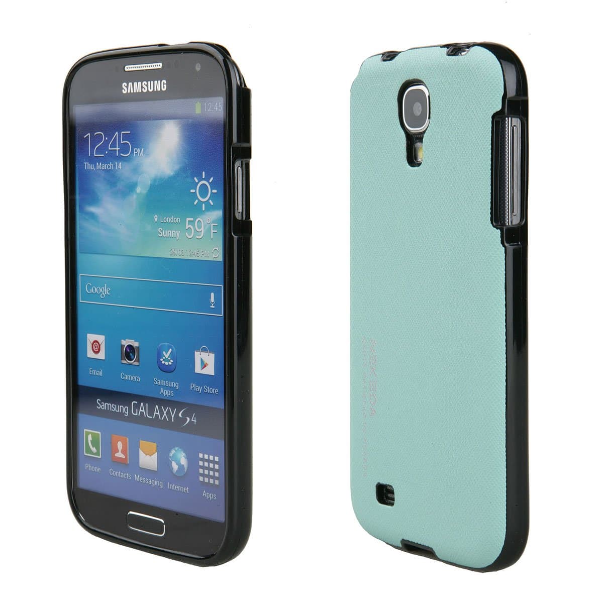 TORU Nekeda PT Saffiano PU Leather TPU Hard Case for Samsung Galaxy S4 SIV S IV i9500- Mint