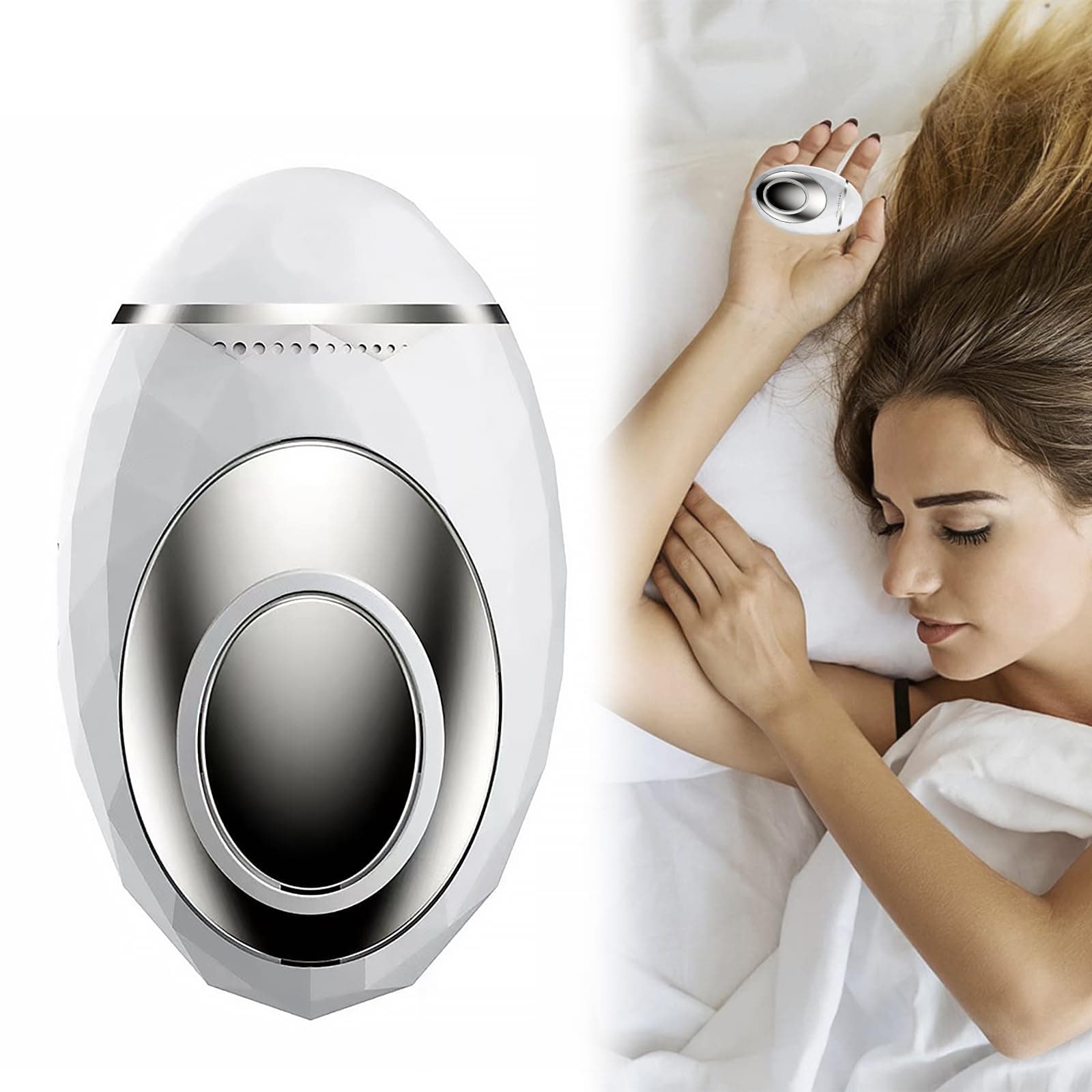 Sleep Aid Device Handheld for Anxiety USB Charging Sleep Device for Adults Kids Solve Insomnia Relieve Anxiety and Stres Assist in Sleeping (White)