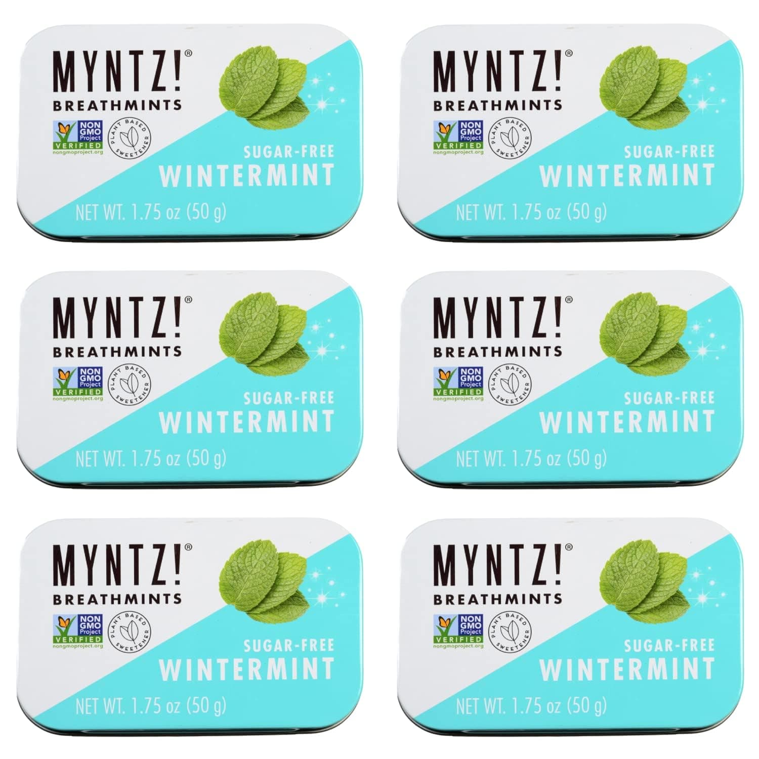 Myntz VanillaMynt 6 Pack Bulk. Dentist Recommended MYNTZ! Brand Mints - Wintermint Blast Flavor 6 tins x 1.75 ounces per tin
