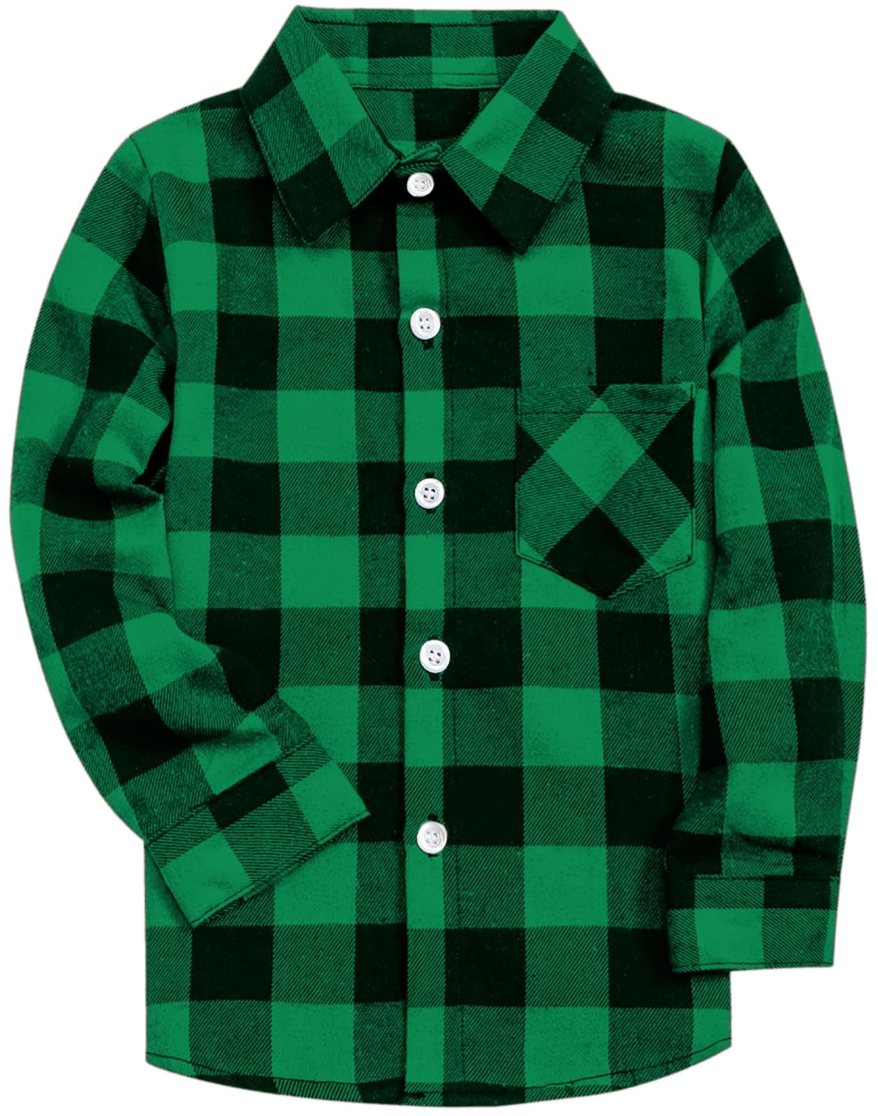 SANGTREEMen & Boy Long Sleeve Flannel Plaid Casual Shirts, 3 Months - Men 9XL