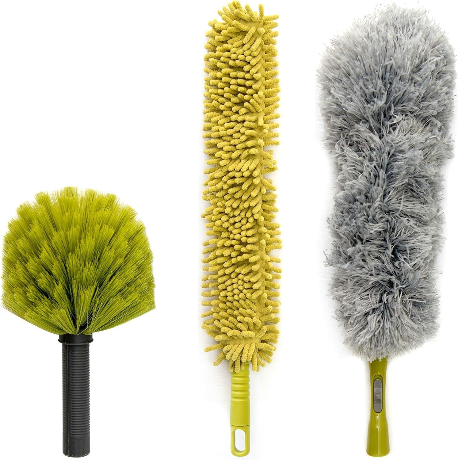DOCAZOO 3-Piece Dusting Kit: Includes Cobweb, Microfiber Feather, and Ceiling Fan Duster, Attachable to Any DocaPole or Extension Pole