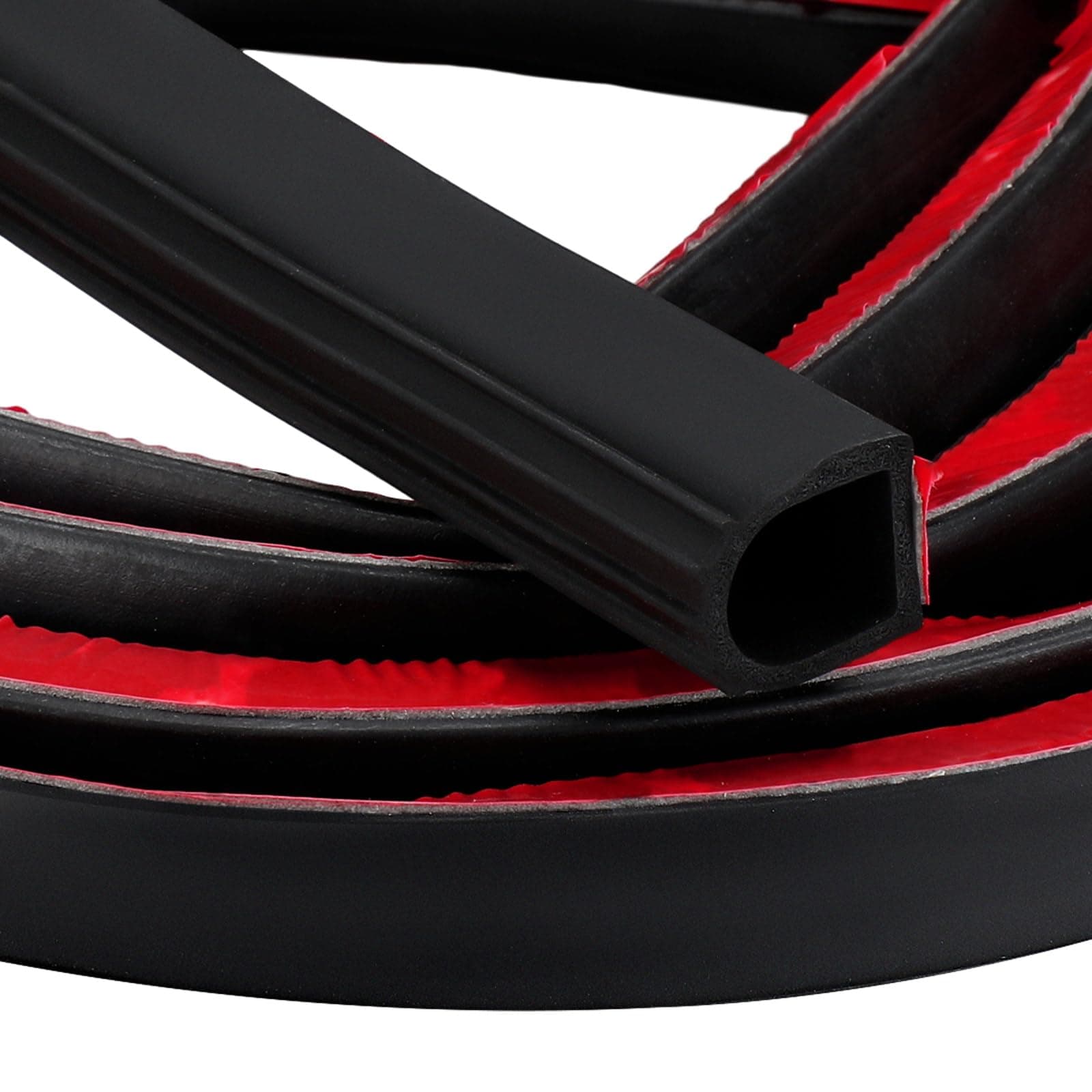 SacubeeRubber D Shape Door Seal Strip 1" RV Slide Out Seal Self Adhesive EPDM Rubber Heavy Duty Automotive Weather Stripping for Fill Gaps Apply to Car Truck RV Boat Home Application (18 Feet)