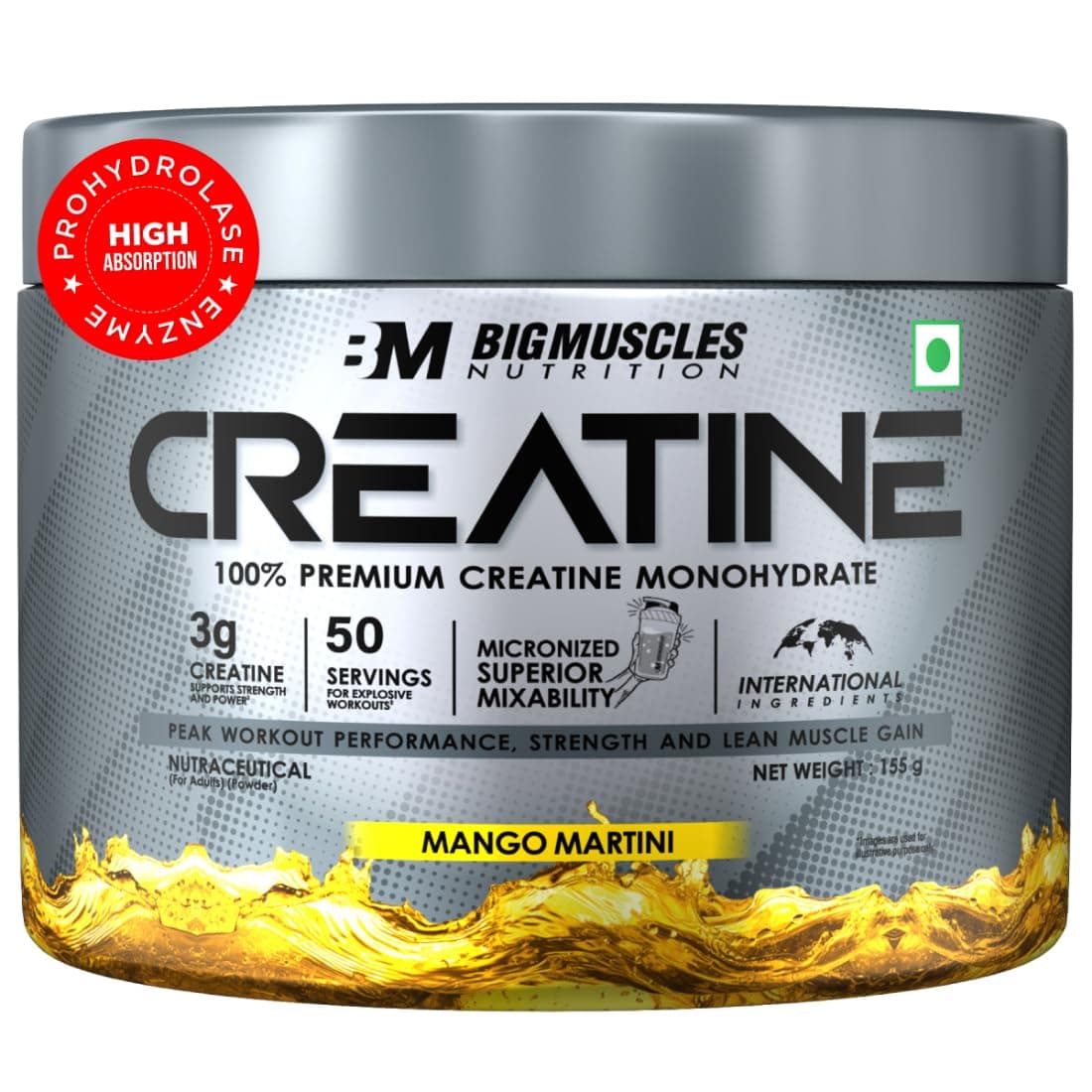 Creatine [155g, 50 Servings]|Mango Martini | Micronized Creatine Monohydrate To Support Lean Muscle Repair & Recovery|Increase Strength&Athletic Performance,Powder, 1 count
