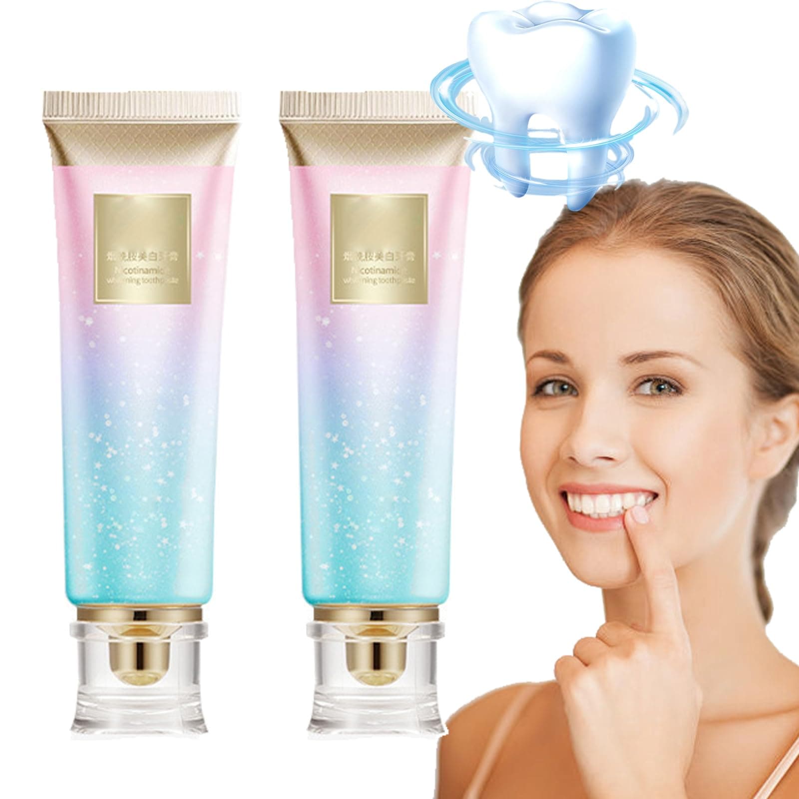 Bodyaccel Niacinamide Whitening Toothpaste, Dazzling White Toothpaste Fresh Breath Niacinamide, Bodyaccel Toothpaste, Body Accel Niacinamide Whitening Toothpaste, Complete Care Toothpaste (2PCS)