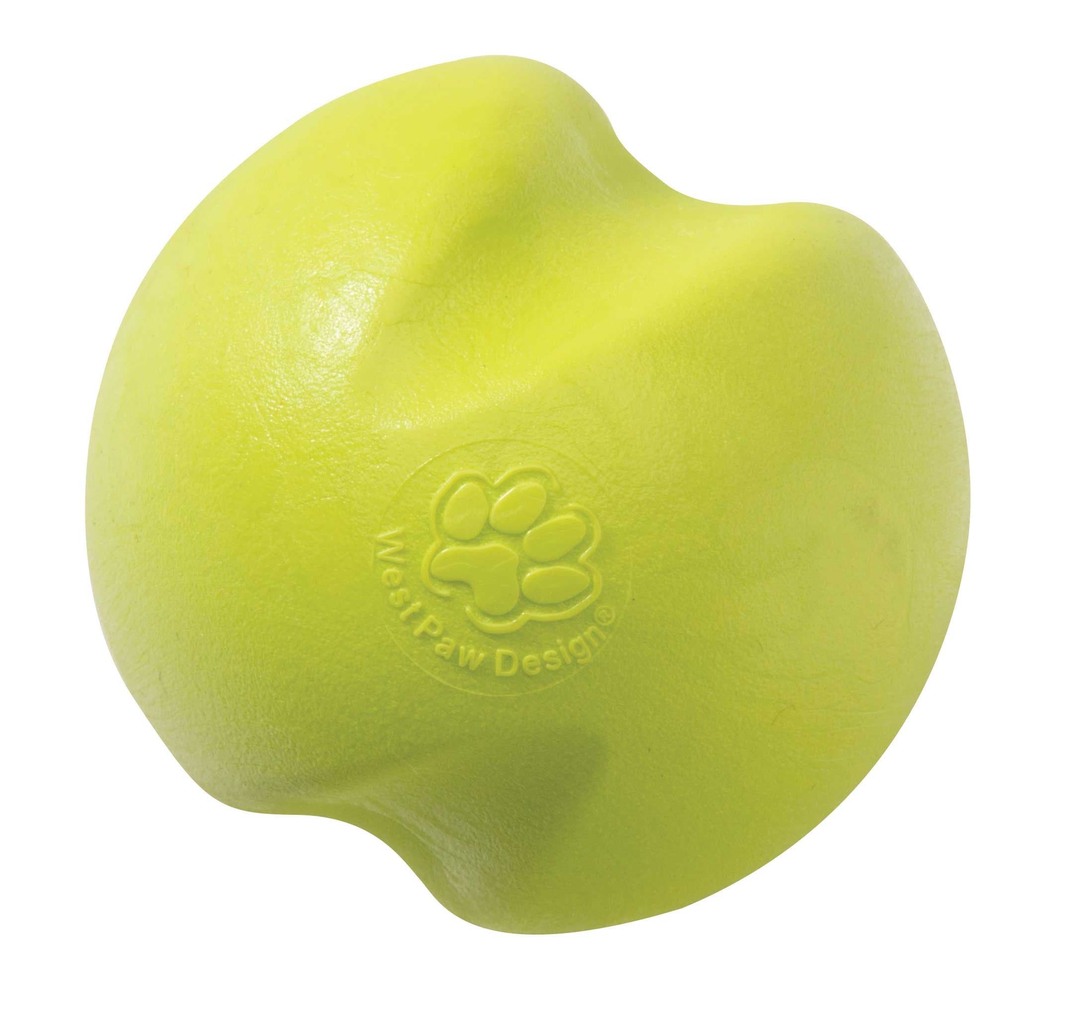 WEST PAW Zogoflex Jive Ball Dog Chew Toy – Bouncing Toys for Dogs, Fetch, Catch, Chewing, Play – Floatable, Recyclable Balls – Latex-Free, Non-Toxic, Dishwasher Safe Dog Toy, Large 3.25", Granny Smith