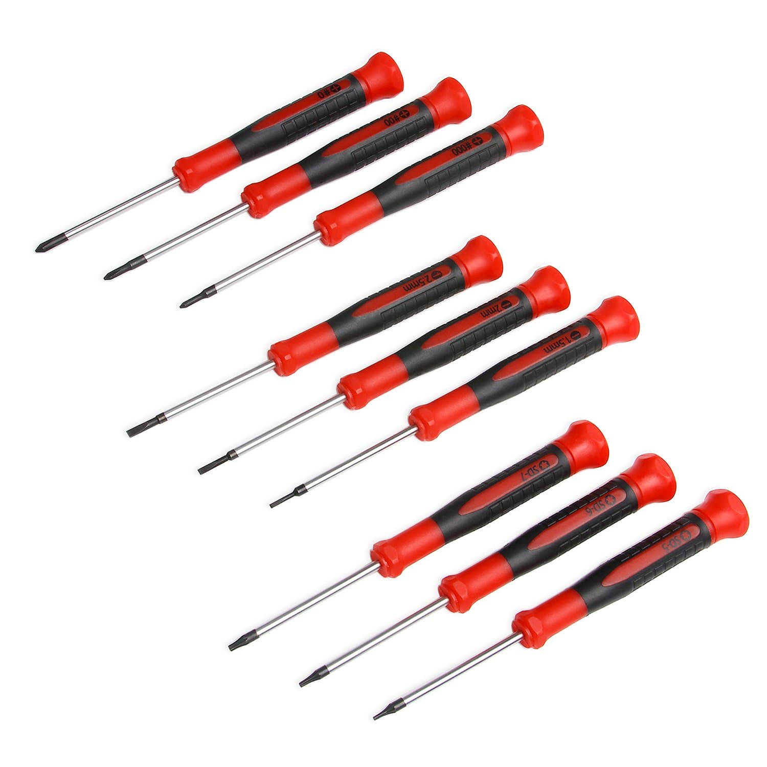 EFFICERE Best Choice 9-Piece Precision Screwdriver Set | Phillips, Flat and Torx Star