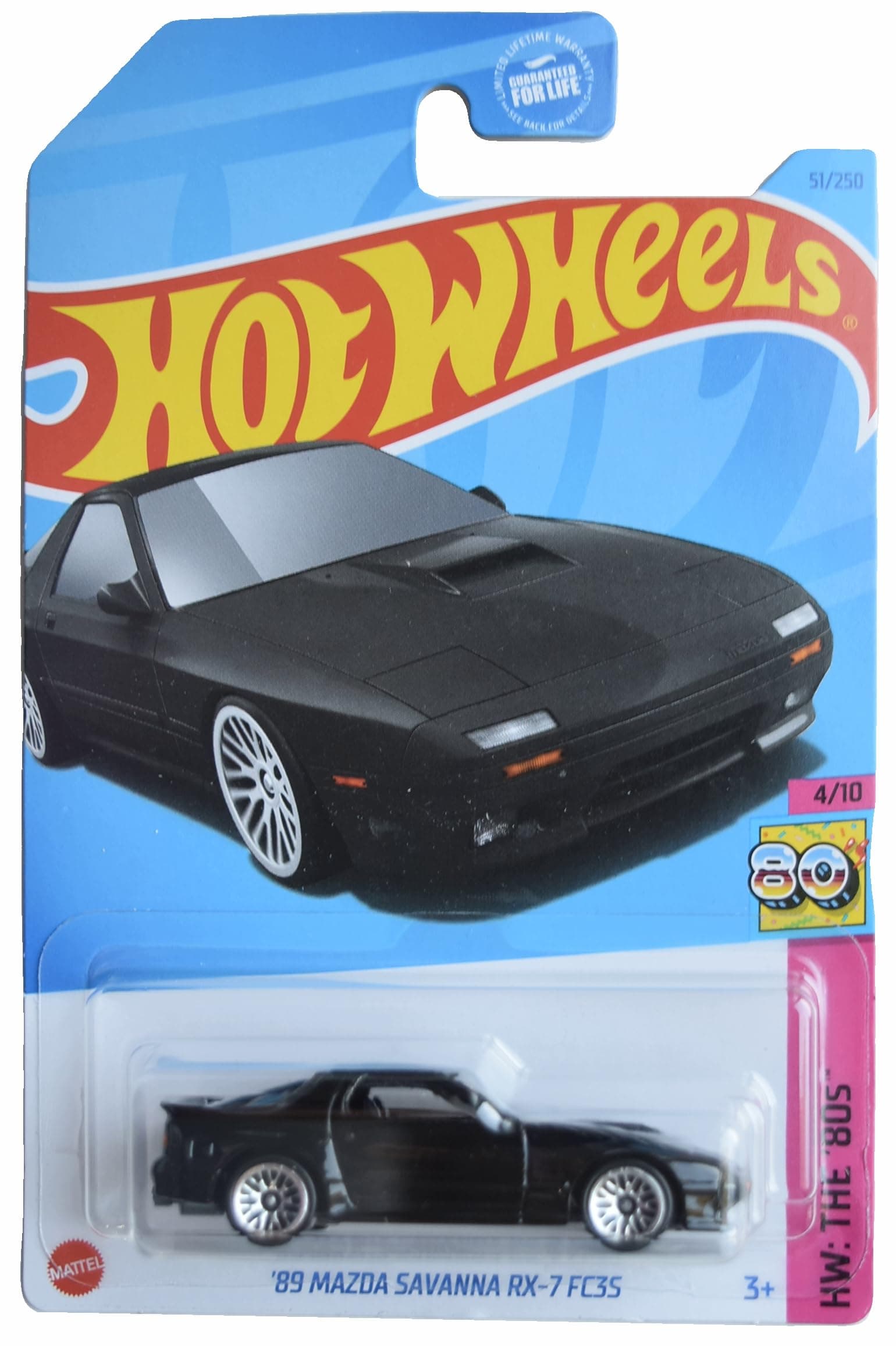 Hot Wheels '89 Mazda Savanna RX-7 FC3S, HW: The '80s 4/10 [Black] 51/250