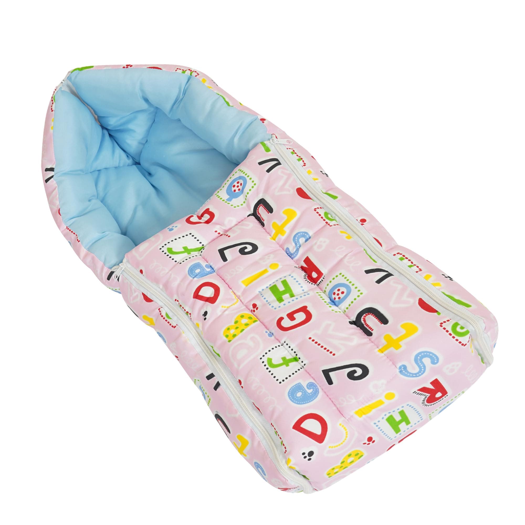 Sharma Clothing Pure Soft Cotton Baby Boys and Baby Girls 3 in 1 Multi Usage Sleeping Bag and Carry Bag and Bed kam (0-7Months,Pink)