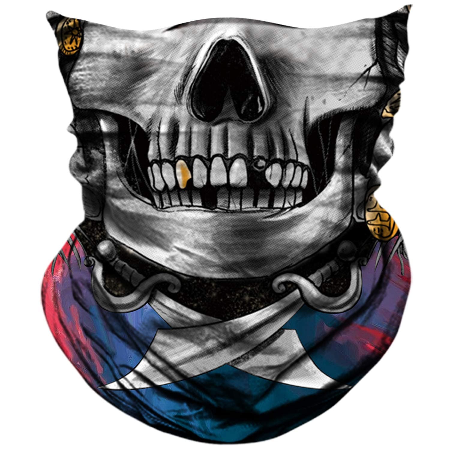 AXBXCX Skull Skeleton Outdoor Face Mask Neck Gaiter Bandana - Microfiber Polyester Seamless Headwear Dust Music Festivals Raves Ski Motorcycle Snowboard Hiking Halloween Party Ghost Mask 087