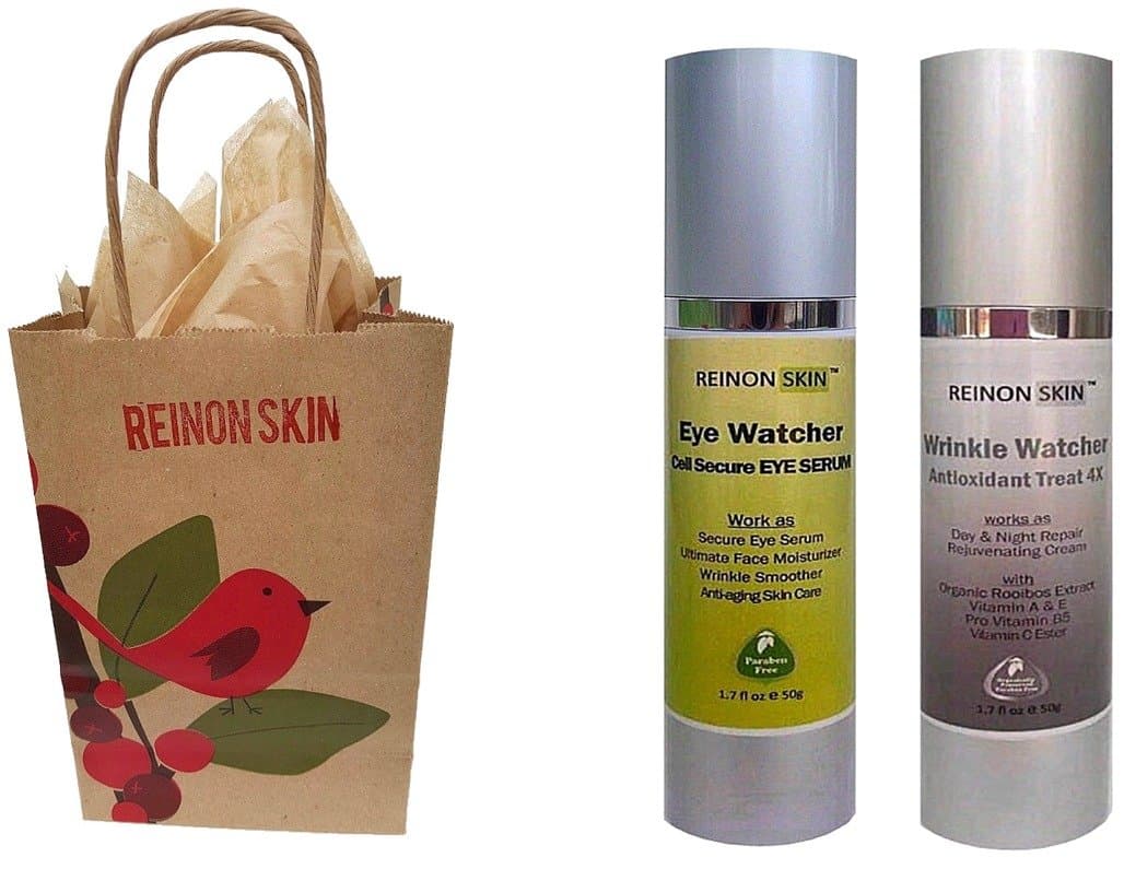 [REinONSkin] This Organic Skincare Anti-Wrinkle Face Set includes Wrinkle Watcher Antioxidant Treat 4X ($86/50ml) and Eye Watcher Cell Secure Eye Serum ($79/50ml). Paraben Free. Amazing Value!