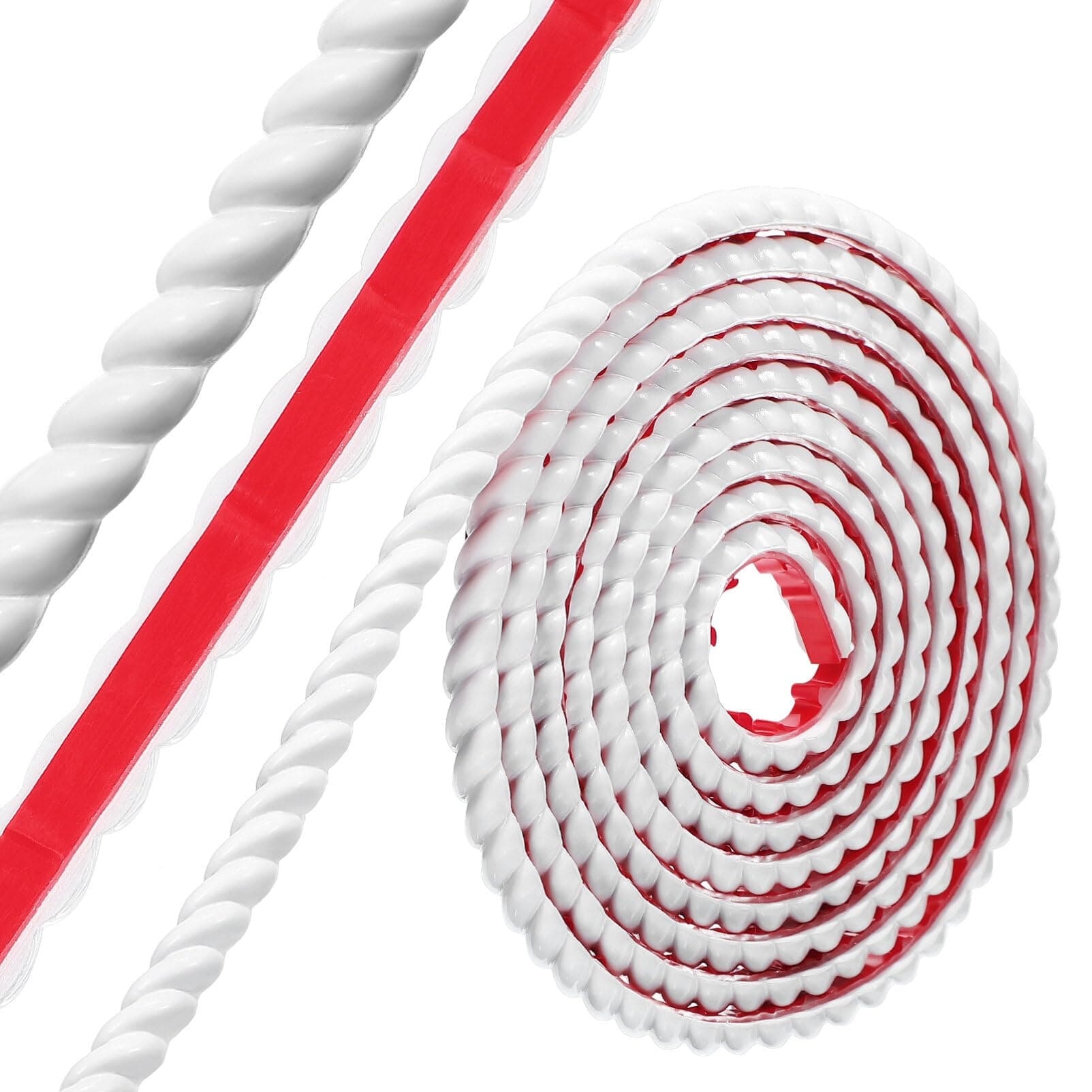 ULTECHNOVO 16.4Ft Flexible PVC Decorative Moulding Trim White Self Adhesive Edge Border for Walls Ceilings Furniture Mirror Frames 3D Soft Decorative Lines