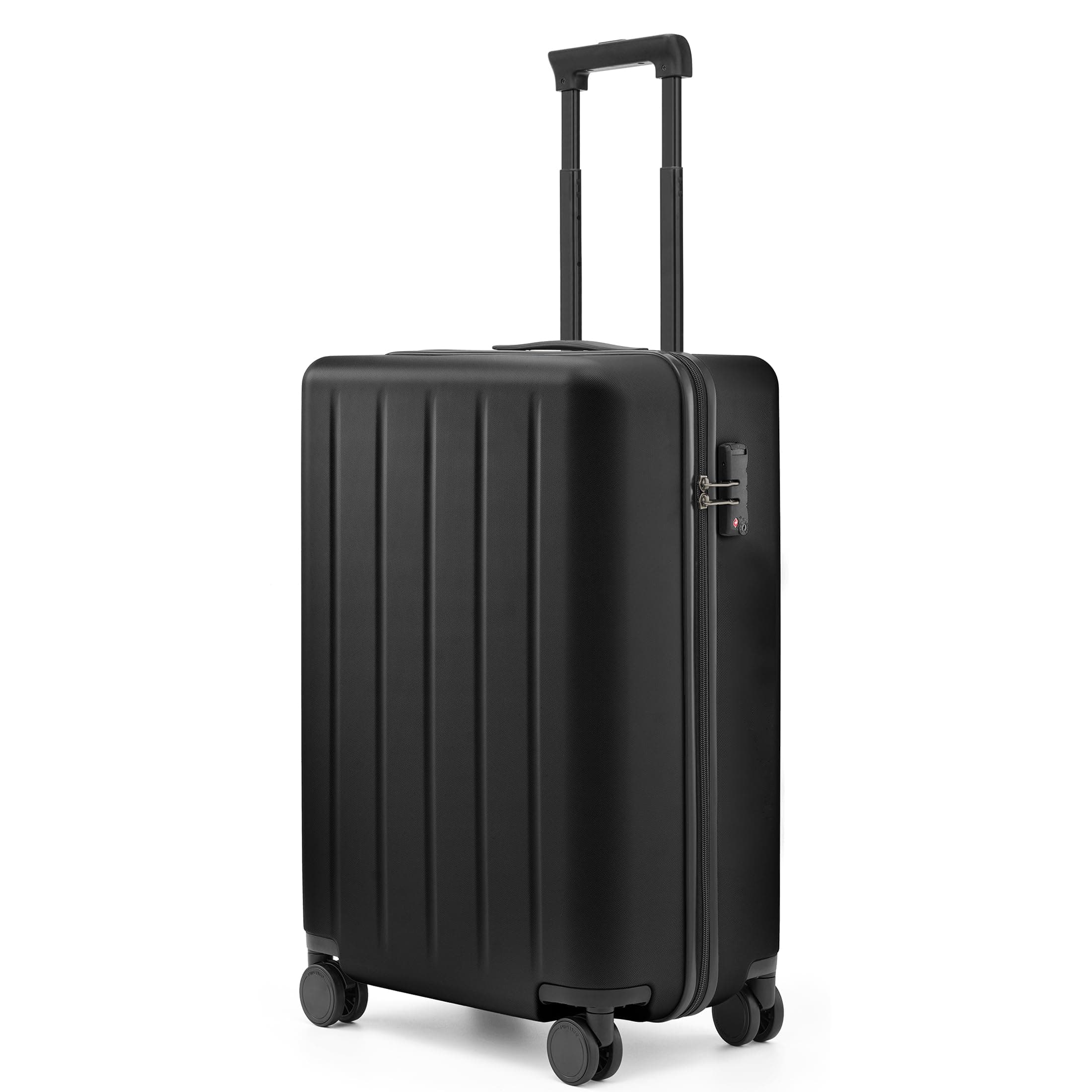 NINETYGO Carry On Suitcase, 20 Inch Carry-On Luggage with Double Spinner Wheels, Dry Wet Separate, PC Hard Case Suitcase, Lightweight Travel Luggage, TSA Approved (Black, Danube)