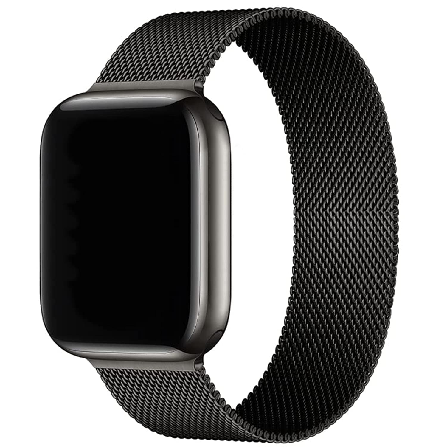 Compatible with Apple Watch Bands 42mm 44mm 45mm, Adjustable Stainless Steel Metal Milanese Loop Strap Bracelet Wristband for iWatch SE Series 7/6/5/4/3/2/1