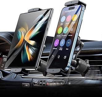 Z Fold 7 6 5 4 3 2 Car Mount, No Block Vent & Grip Firmly Z Fold 6 Accessories, Broad Compatible for Galaxy Z Fold iPad mini iPhone 16 15 14 13 12 Pro Max Samsung S25 Ultra
