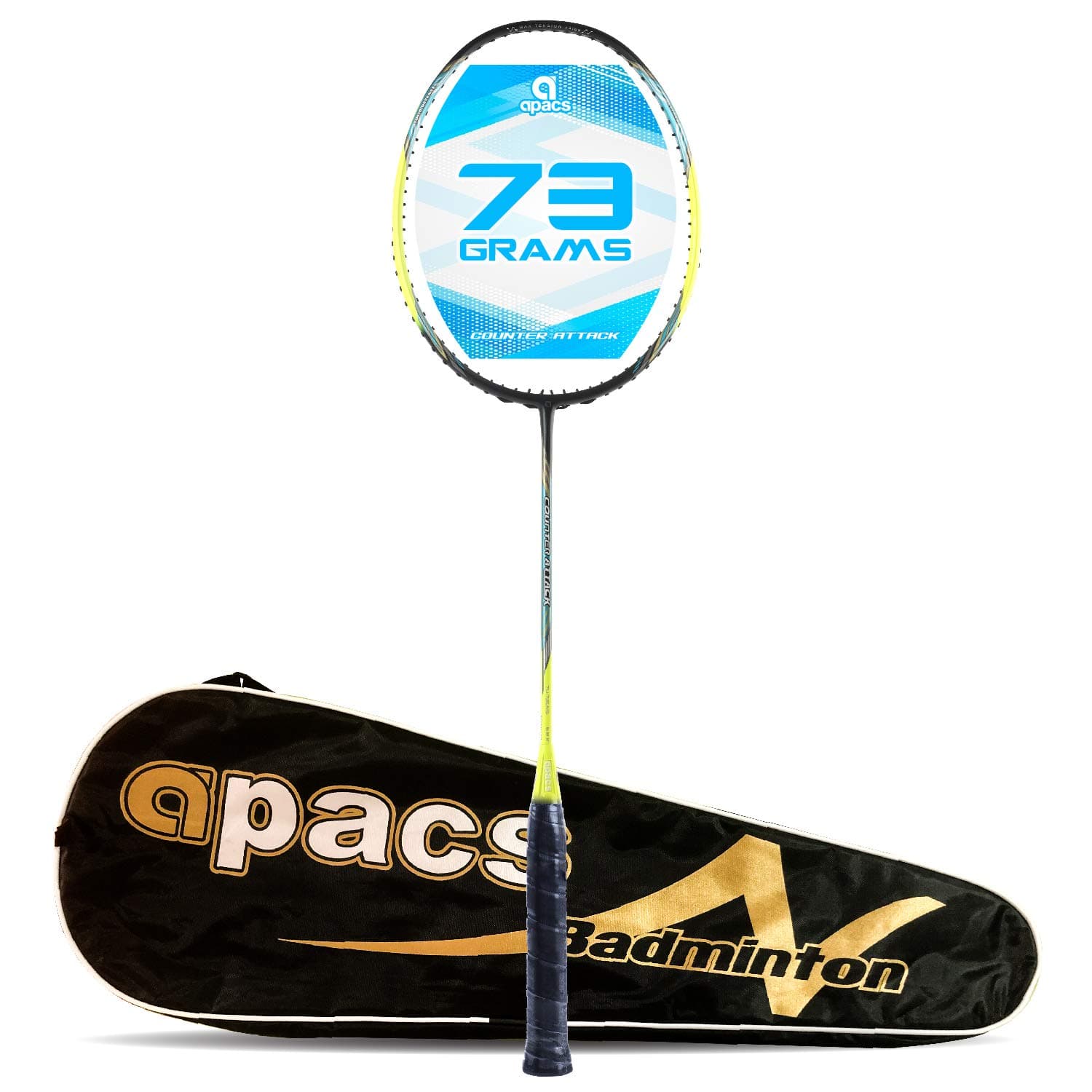 APACS Counter Attack Unstrung Badminton Racquet (Green Black)