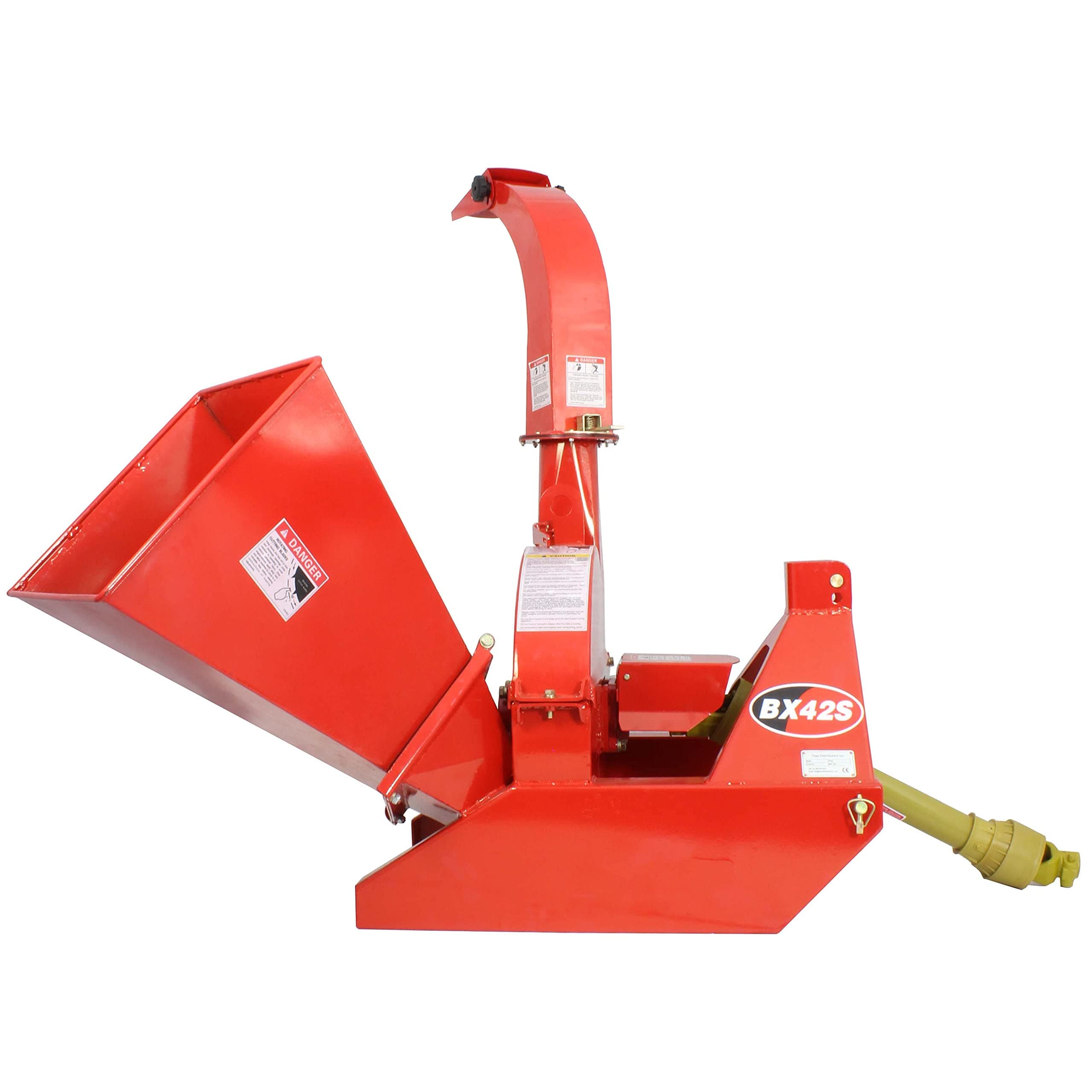 Titan Attachments Wood Chipper Shredder Mulcher 3-Point Attachment for Tractors Up to 40HP, Titan BX42 PTO 4" x 10"