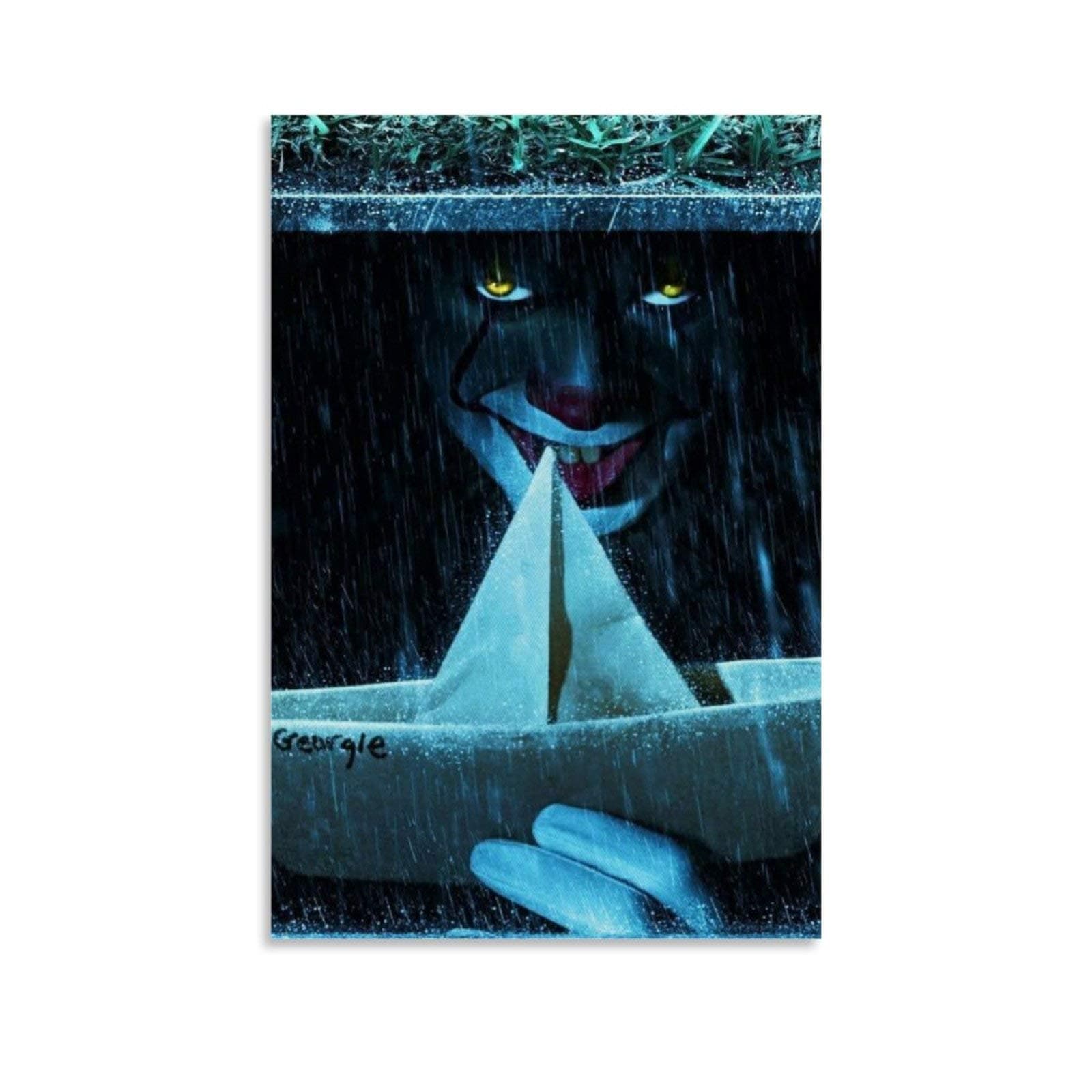 xiaoqiangPennyWise in The Sewer Poster Decorative Painting Canvas Wall Art Living Room Posters Bedroom Painting 16x24inch(40x60cm)