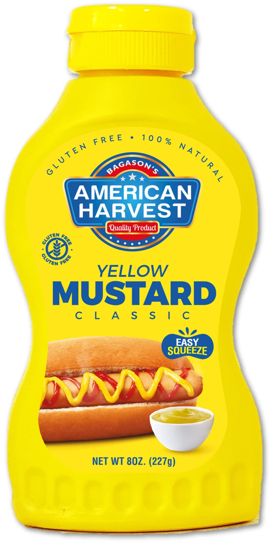 Classic Yellow Mustard Sauce, 227 g (8 oz), Ready-to-Use Table Mustard Condiment, Great for Snacks, Sandwiches, Wraps & Grilling