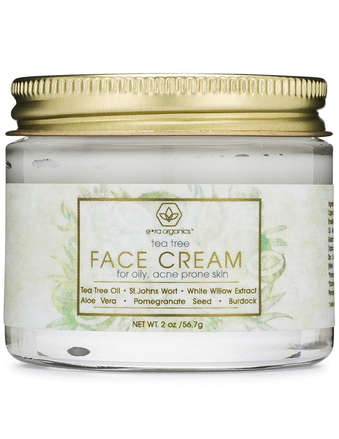 Era Organics Tea Tree Oil Face Cream - For Oily, acne Prone Skin