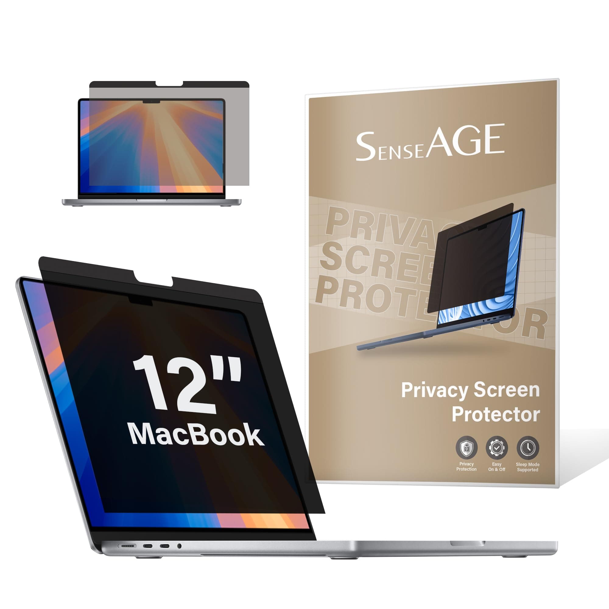 SenseAGE Magnetic Privacy Screen Filter for MacBook 12 Inch, Anti Blue Light and Glare Privacy Screen Protector, Laptop Privacy Filter, Compatible with MacBook 12 inch (A1534)