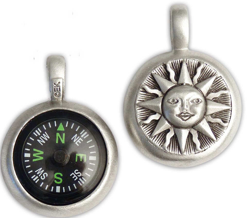 Sun Face Compass Pendant