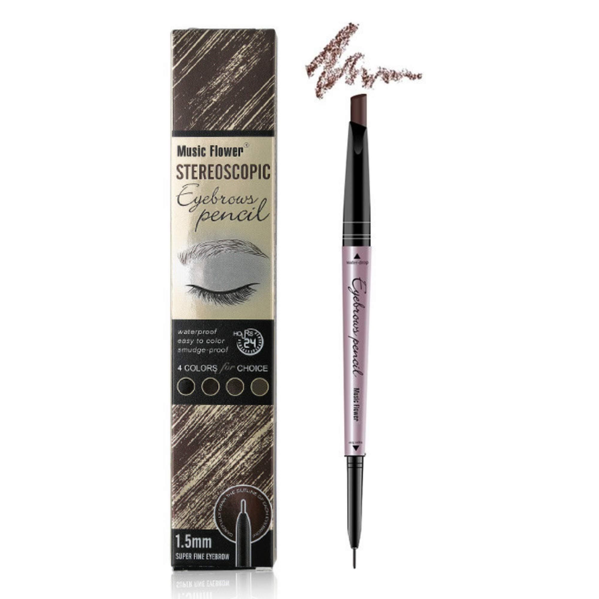 Music Flower Eyebrow pencil - Eyebrow pen, Eye brow pen, Eyebrow Tint (Black)