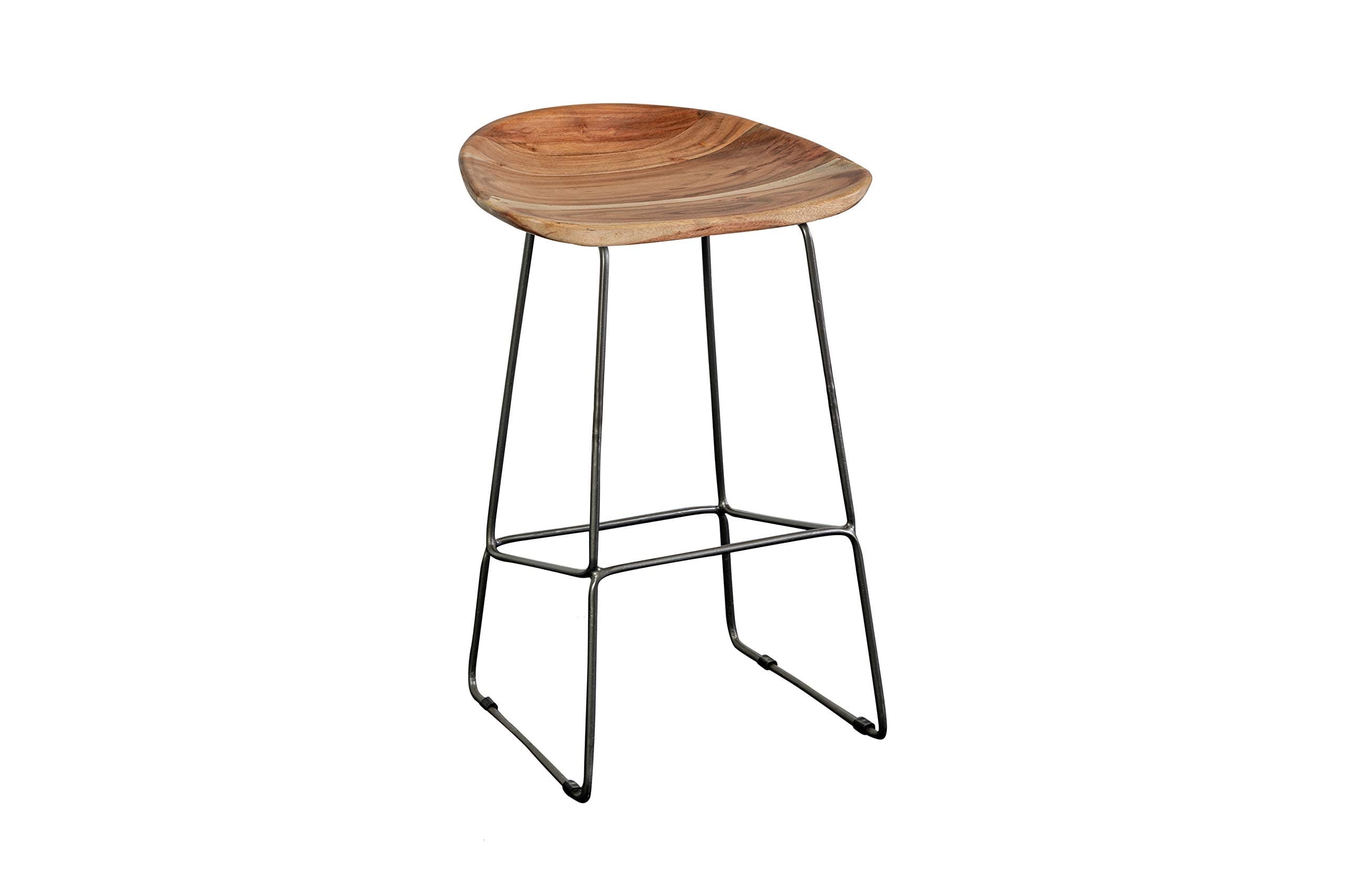 Porter DesignsPorter Designs Neri Solid Acacia Wood 18", Brown Bar Stool