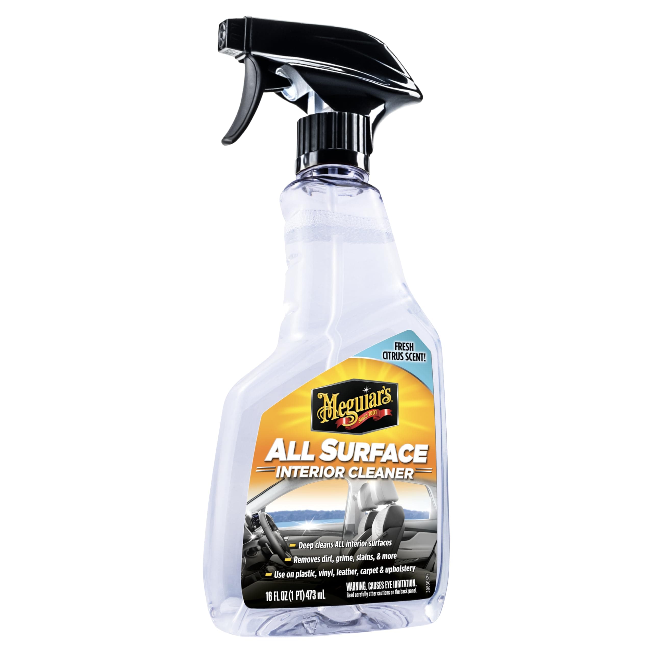 All Surface Interior Cleaner - All Purpose Interior Cleaner Quickly and Safely Cleans All Your Interior Surfaces and Leaves Behind a Pleasant Scent - Premium Auto Interior Cleaner, 16oz