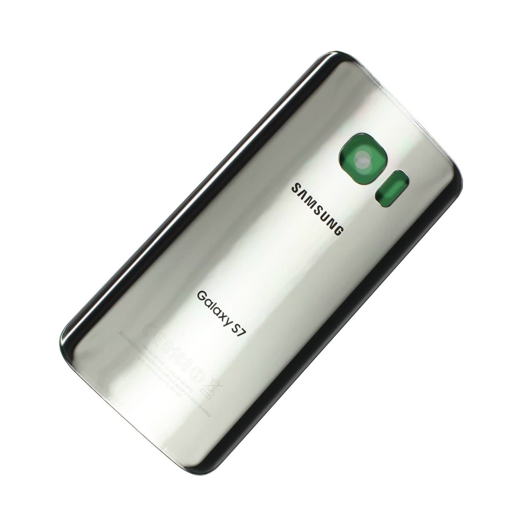 OEM Samsung Galaxy S7 G930 Back Glass Cover Battery Door Replacement USA (Silver)