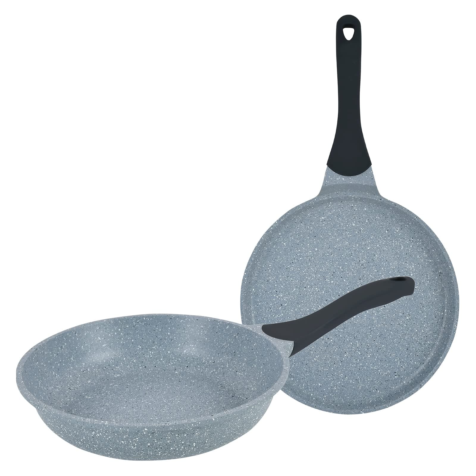 WinsorCast Aluminum Granite Long Lasting Cookware, 2 Pieces, Grey
