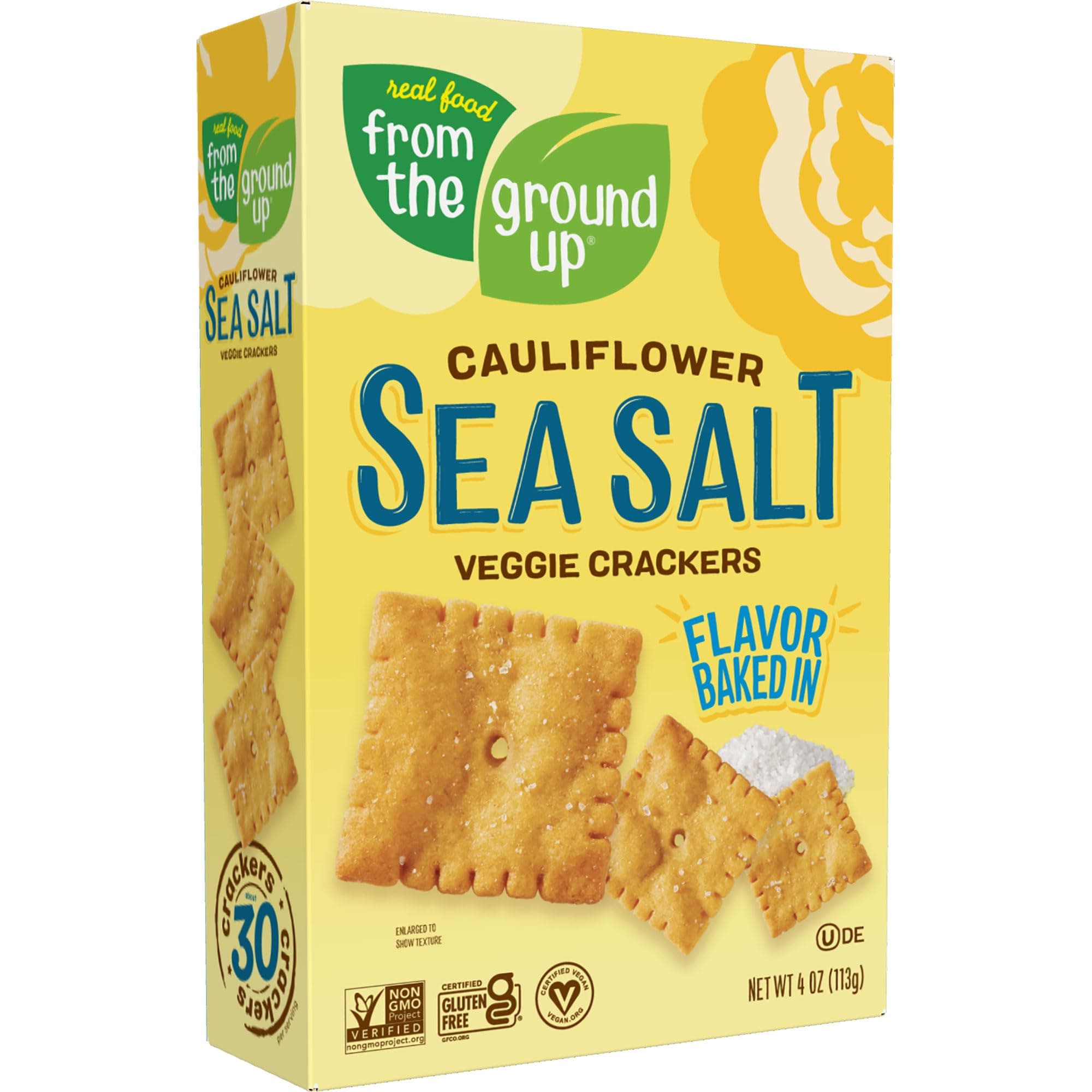 Cauliflower Sea Salt Crackers (Pack of 6)