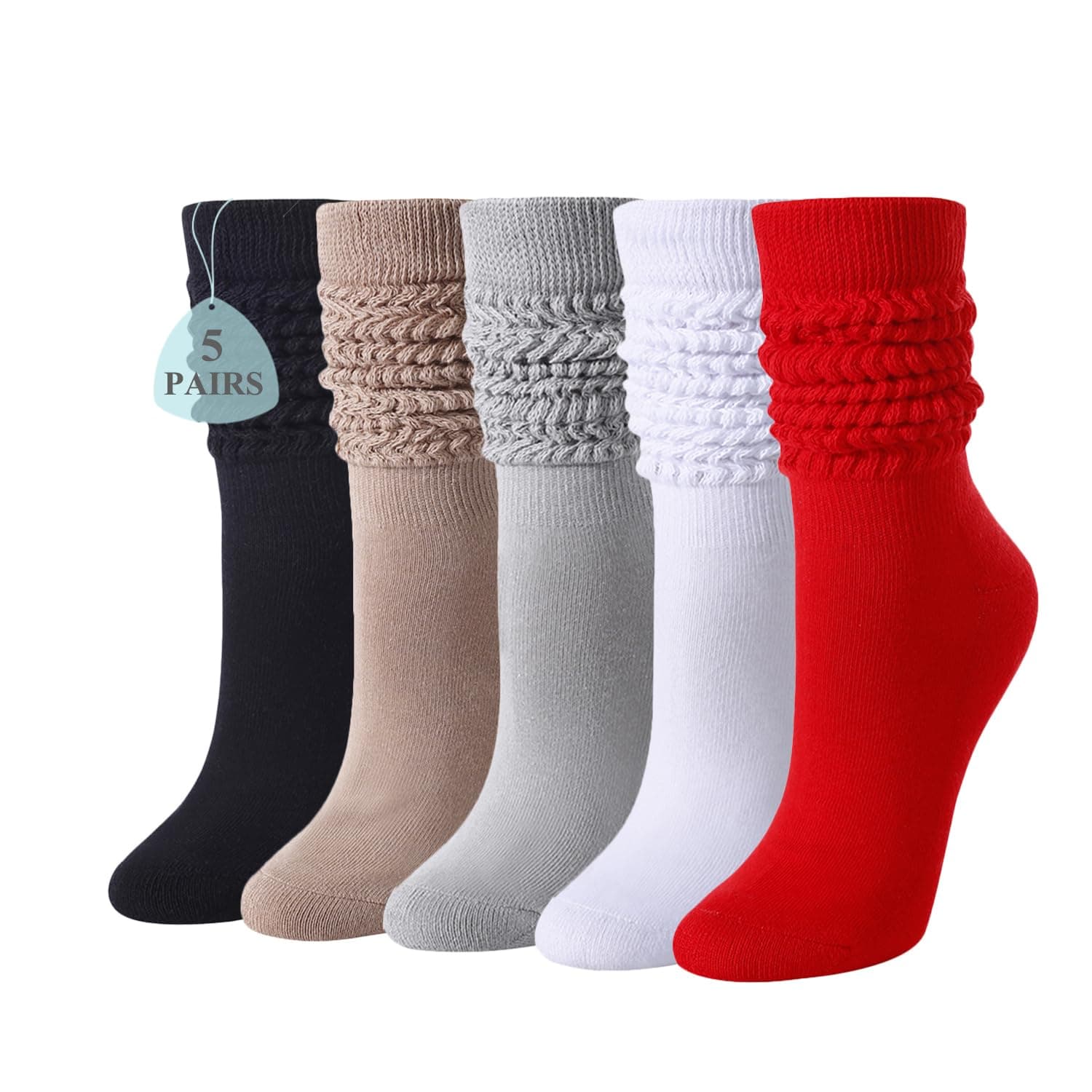 Zmart Slouchy Socks for Women Pack - Slouch Socks Scrunch Socks Stack Socks Winter Long Socks