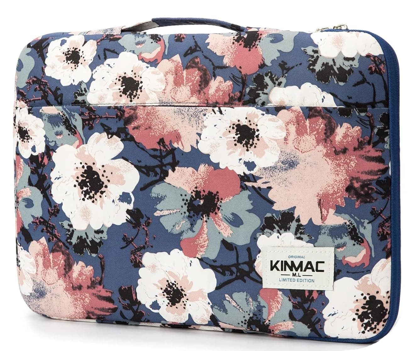Kinmac 360 Degree Protective Waterproof Laptop Case Bag Sleeve with Handle (15 inch-15.6 inch, Camellia)